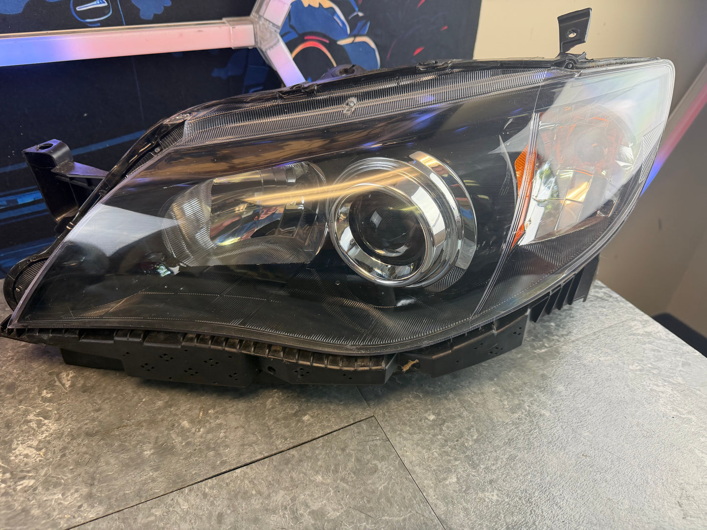 EAGLE EYE aftermarket head lights headlights 2008 Subaru STi halogen pair blacked out