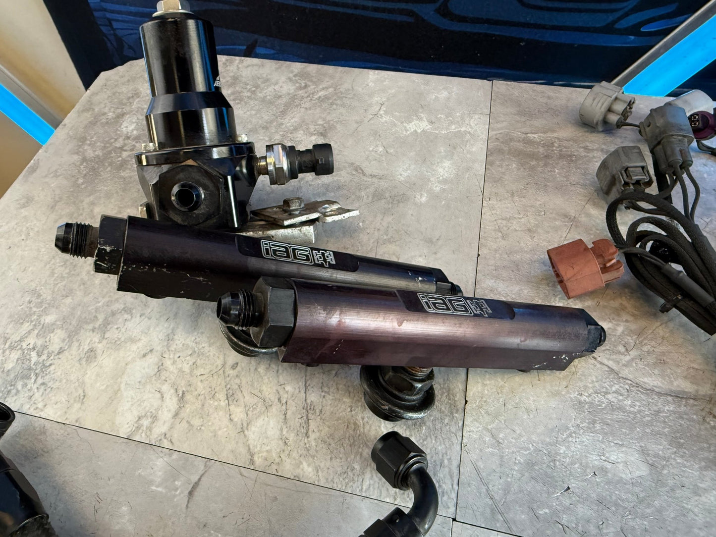 fuel kit for 08-21 Subaru STi 08-14 wrx IAG e85 fuel lines , IAG rails , Cobb flex fuel kit & areomotive regulator