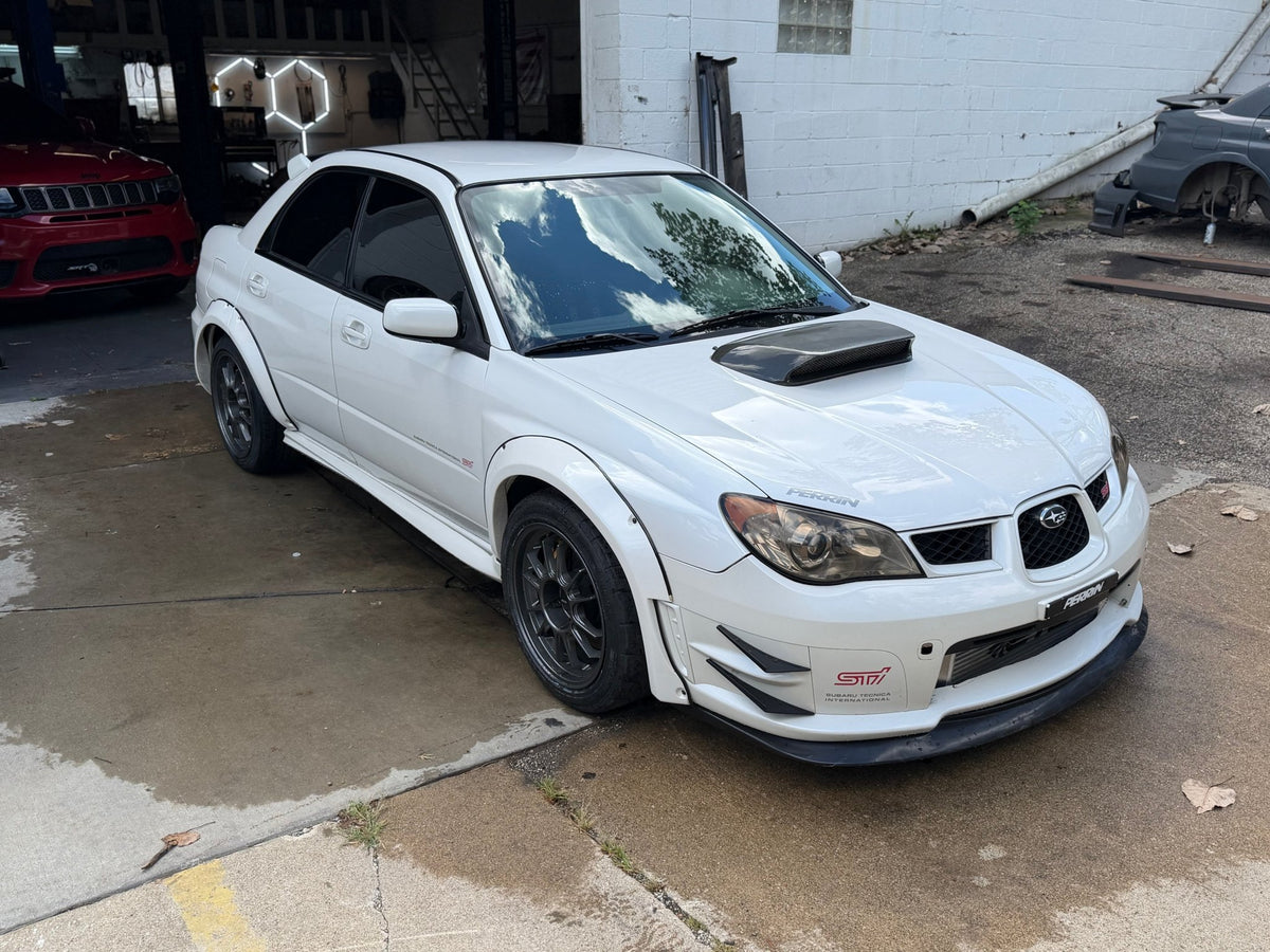 VIS tall cf carbon fiber hood scoop 2007 2006 Subaru STi & wrx