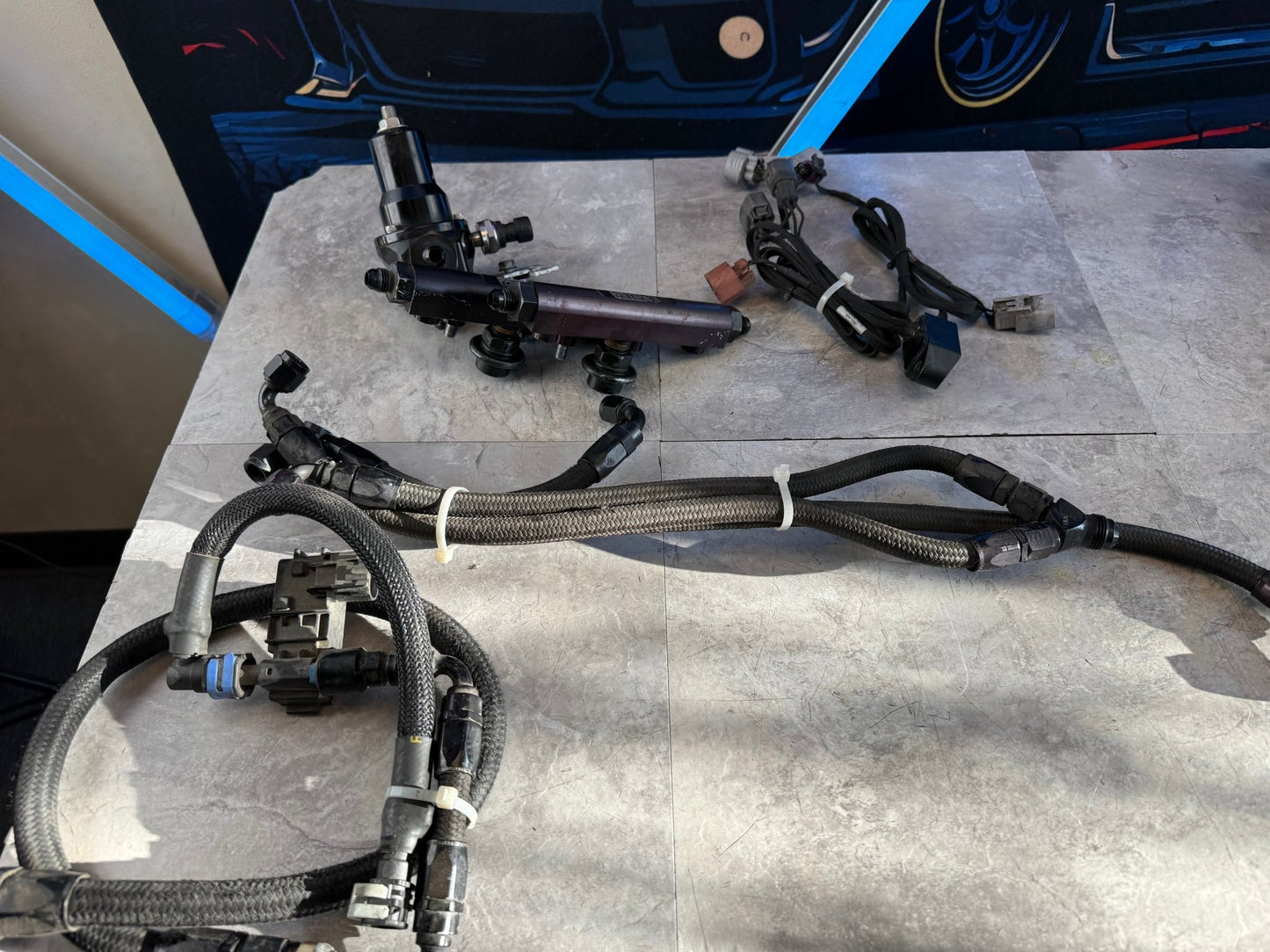 fuel kit for 08-21 Subaru STi 08-14 wrx IAG e85 fuel lines , IAG rails , Cobb flex fuel kit & areomotive regulator