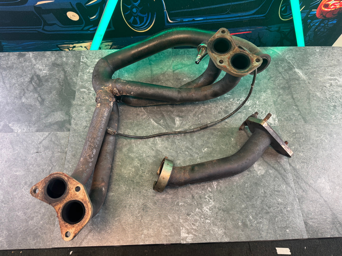2004-2021 Subaru WRX STi Killer B EL Exhaust Manifold Headers Kit With V-Band Up Pipe DAMAGED