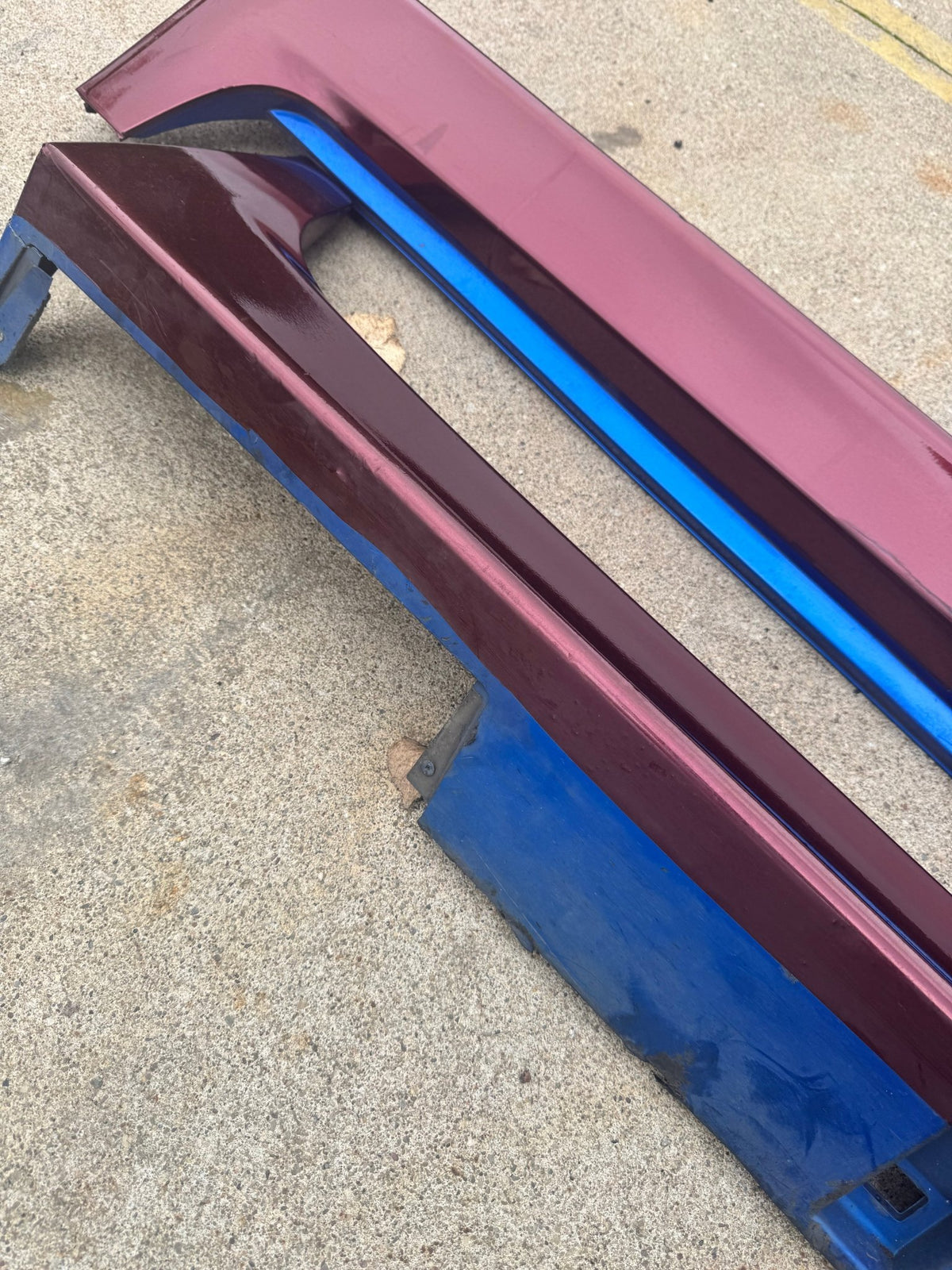 2011-2014 Subaru WRX / 2008-2014 Subaru WRX STi Hatch OEM World Rally Blue WRB Side Skirts Assembly Wrapped