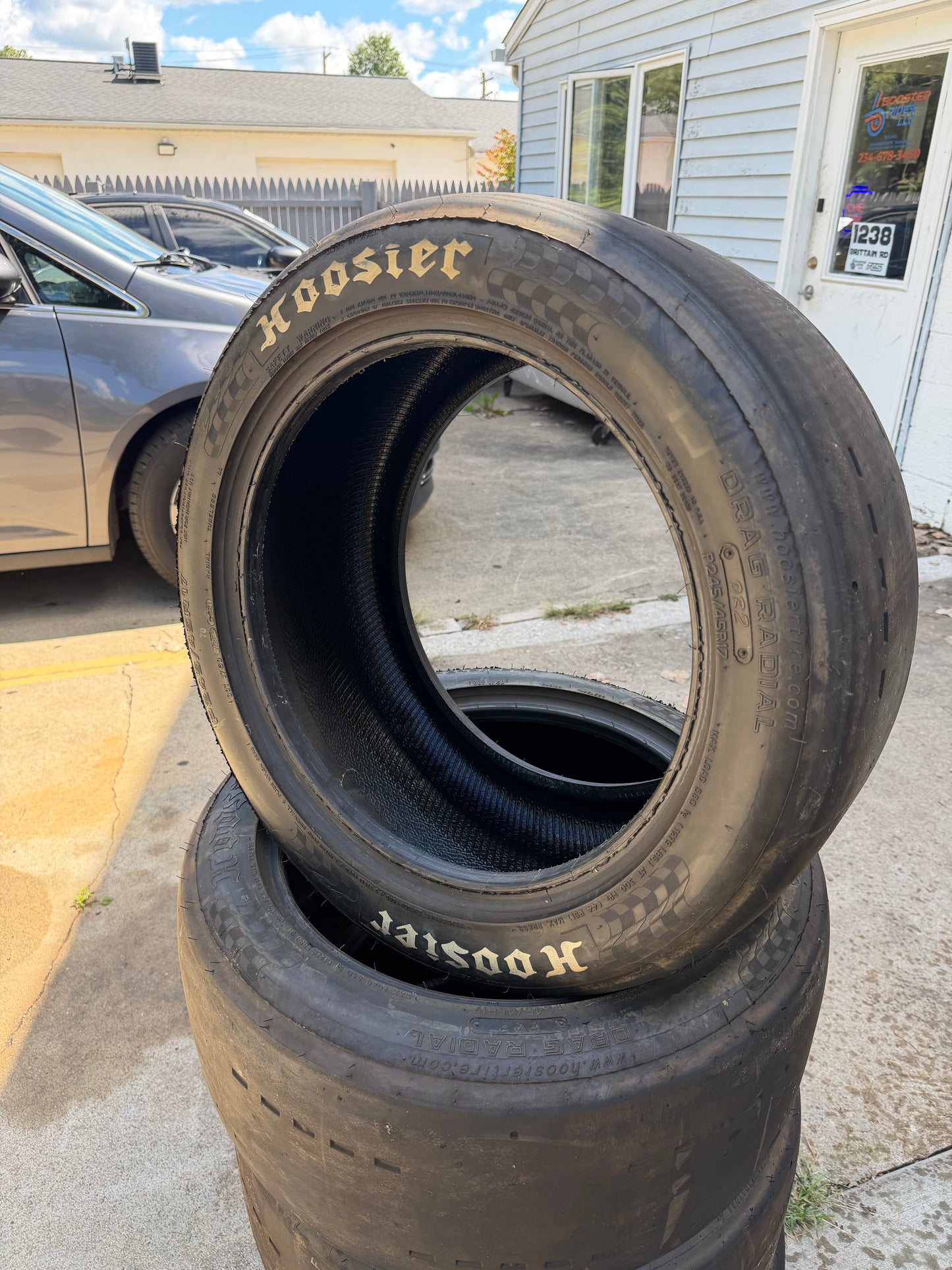HOOSIER DR2 DOT drag radial tires 245/45R17 Subaru STi 26x10