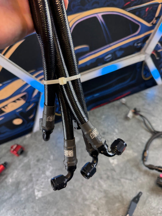 IAG 2008-2021 Subaru WRX STi (like Cobb Tuning) PTFE Braided Fuel Lines Kit