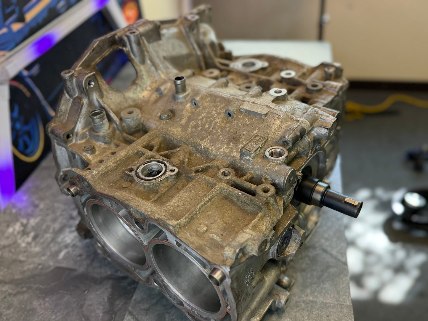 BUILT & FORGED EJ257 engine shortblock Subaru wrx & STi 99.75 MM manleys , h beam & arp rod bolts , STi nitrate crank