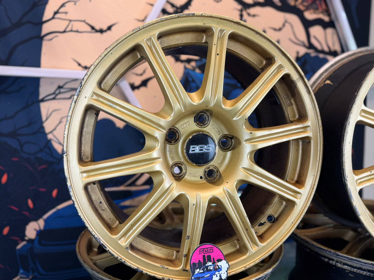 OEM Subaru STi gold BBS forged wheels 2005 -2007 Subaru STi 17x8 +53 5x114
