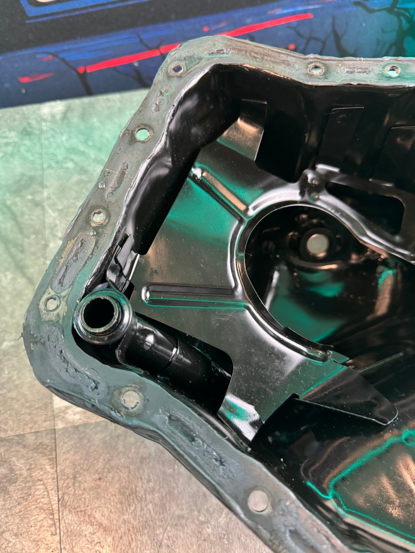 2004-2021 Subaru WRX STi Killer B Oil Pick Up Tube With Killer B Baffle And OEM Oil Pan With Hardware