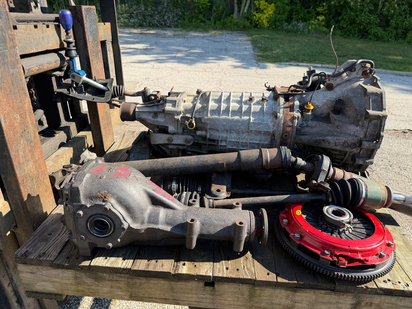 SUBARU six speed transmission swap package for 2008 - 2014 wrx w: STi 3.9 dccd gearbox & r-180 rear differential