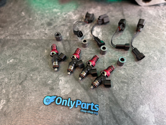 ID 1050cc XDS Top Feed Fuel Injectors Subaru WRX & STi Injector Dynamics w: 14 mm caps & plug and play jumpers