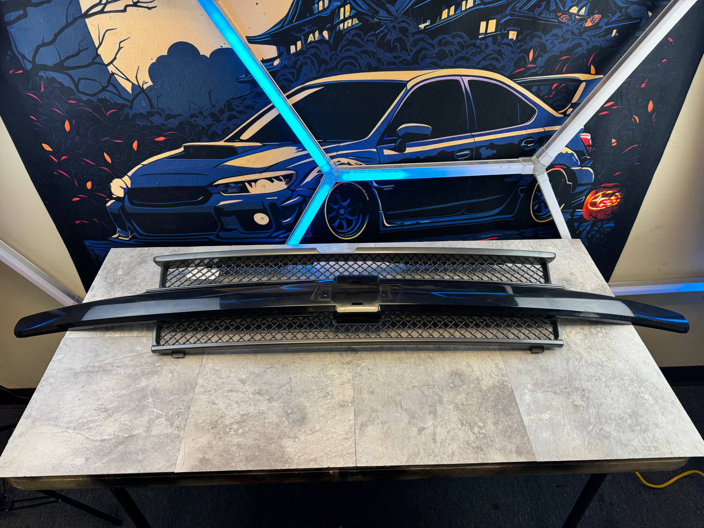 2002-2009 Chevrolet Trailblazer Aftermarket Front Grille Assembly Kit (Strut Wall)