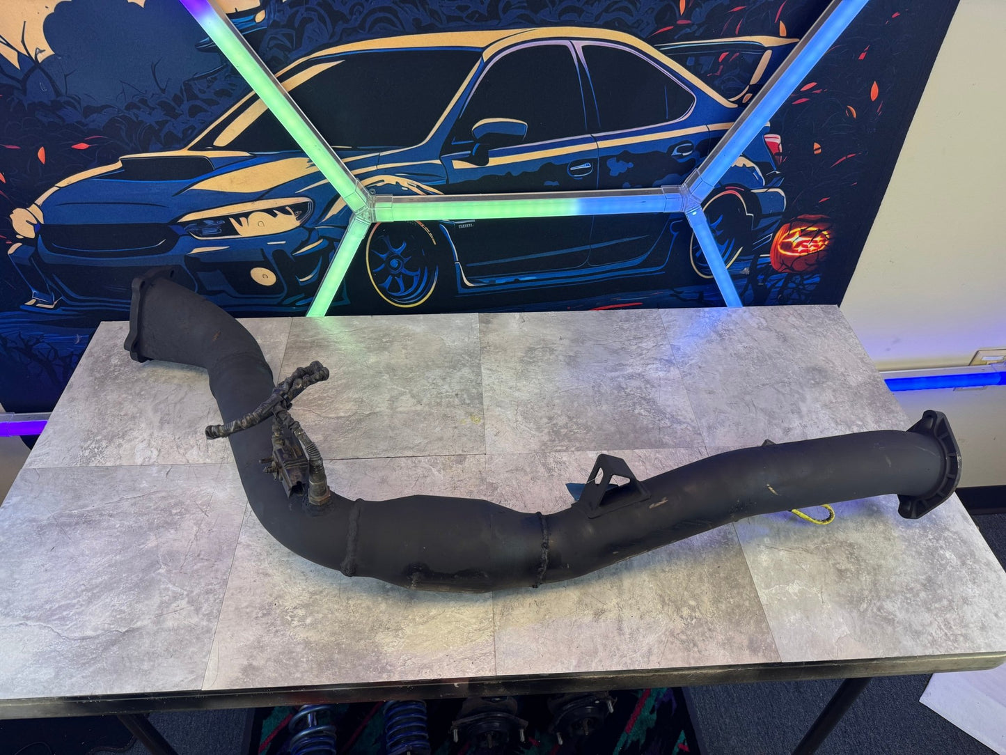 Invidia Bellmouth "Catless" Welded Catted Downpipe Powder Coated Black