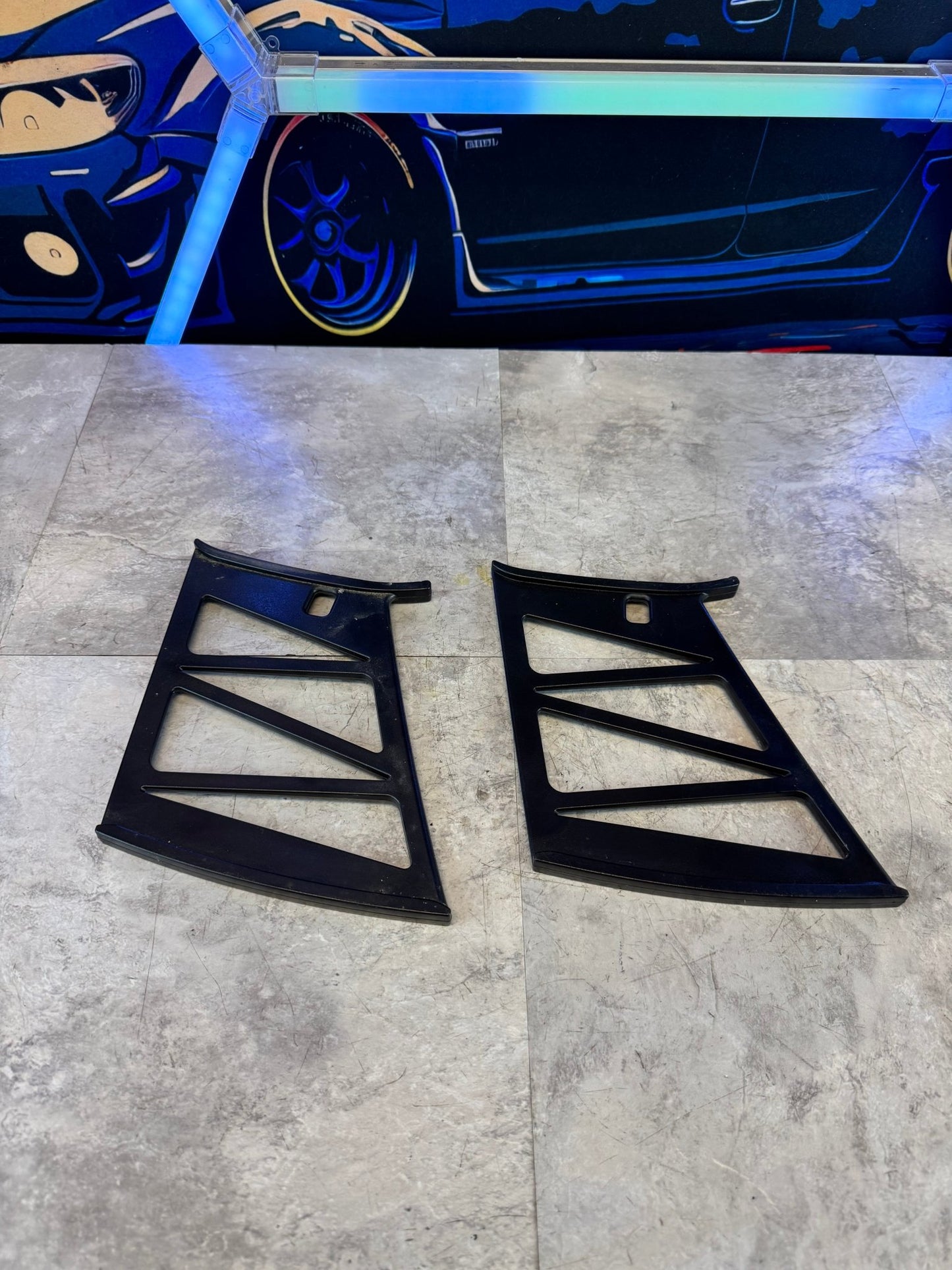 Subaru Rear Wing Spoiler Support Stabilizer Bracket PAIR For Subaru 04-07 WRX STi