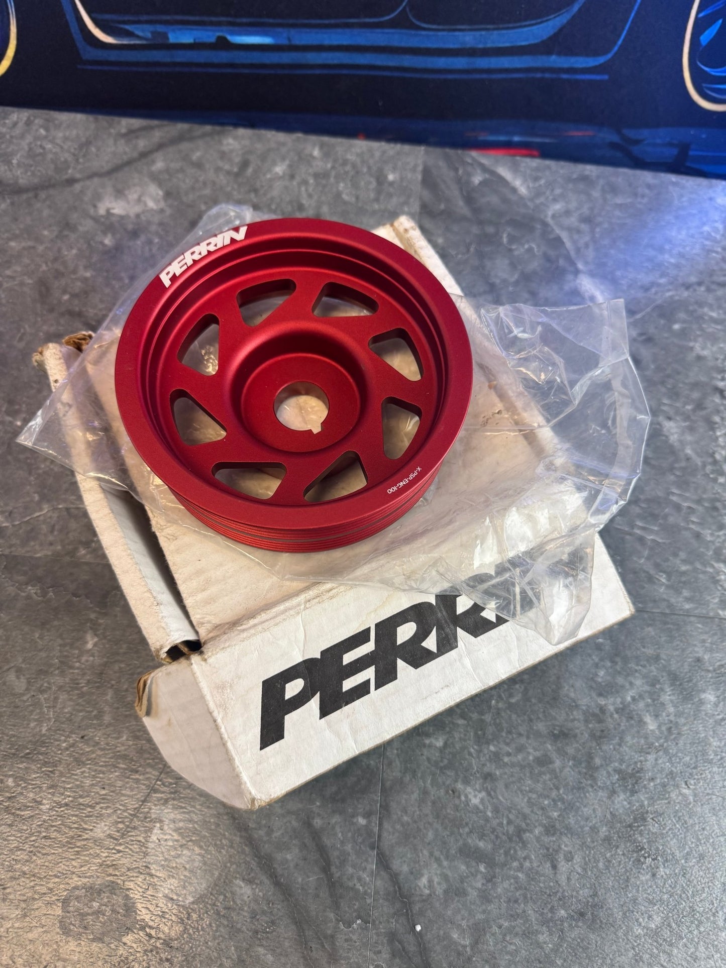 2004-2021 Subaru STi / 2002-2014 Subaru WRX Perrin Light Weight Crank Pulley Red New Open Box