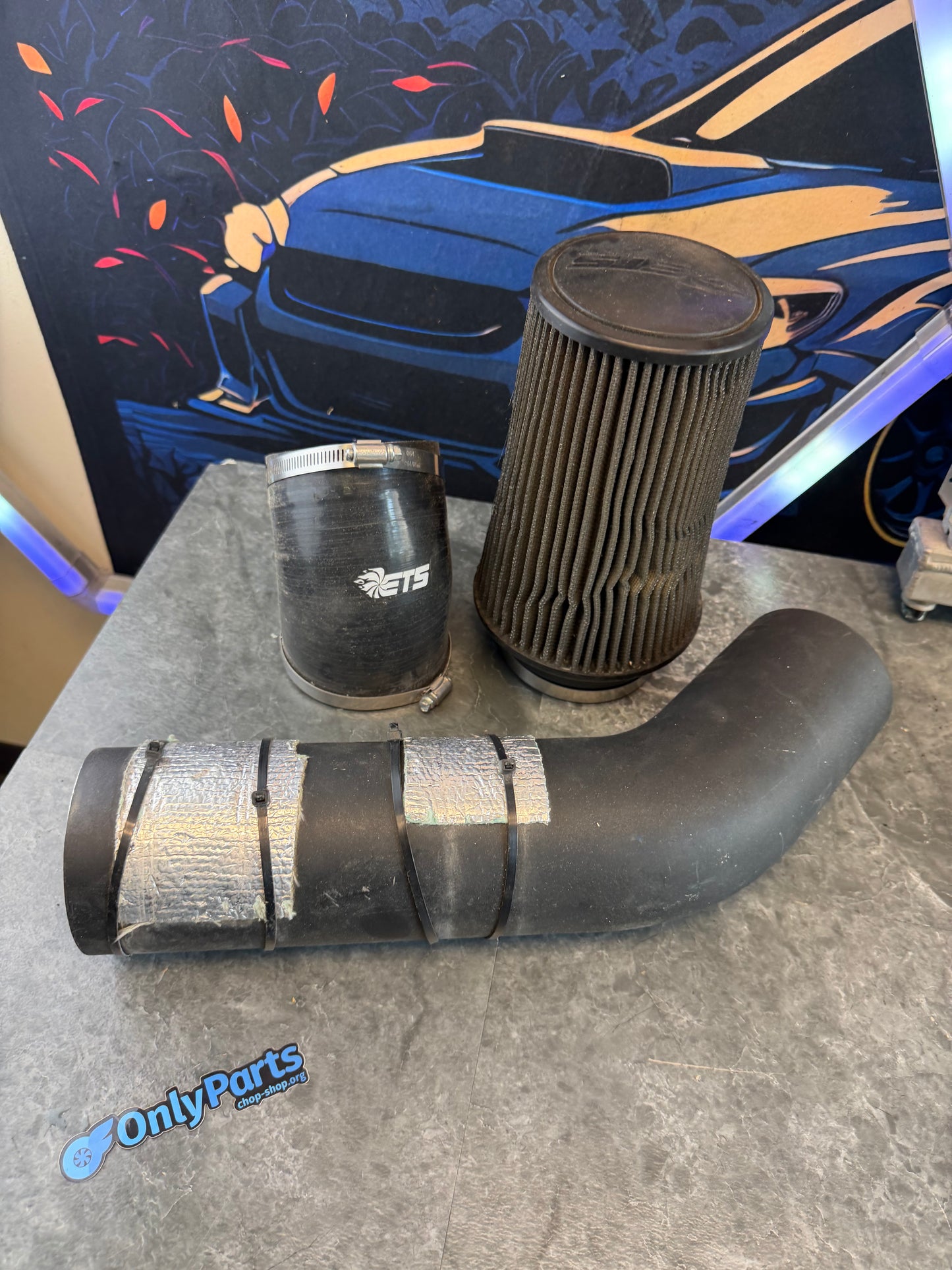 ETS cold air intake ROTATED Subaru STi 4” speed density