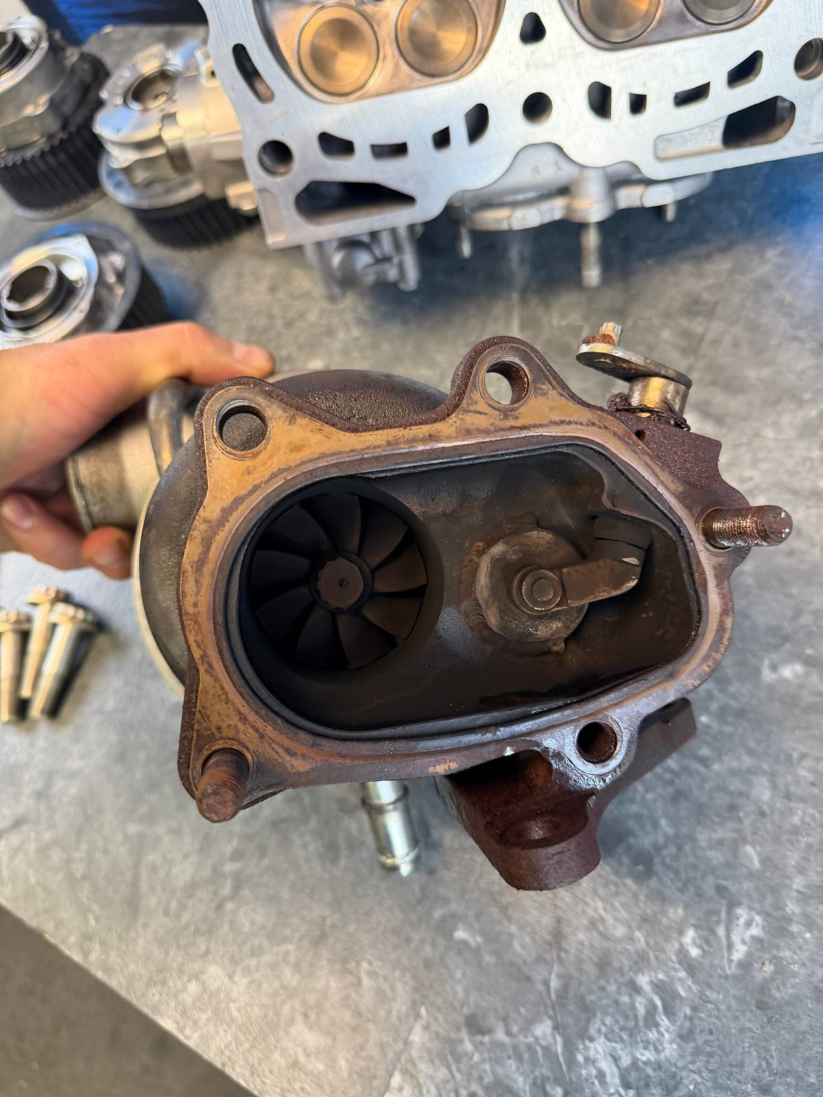 FP blue stock location turbo subaru STi & wrx 84 MM FAP cover