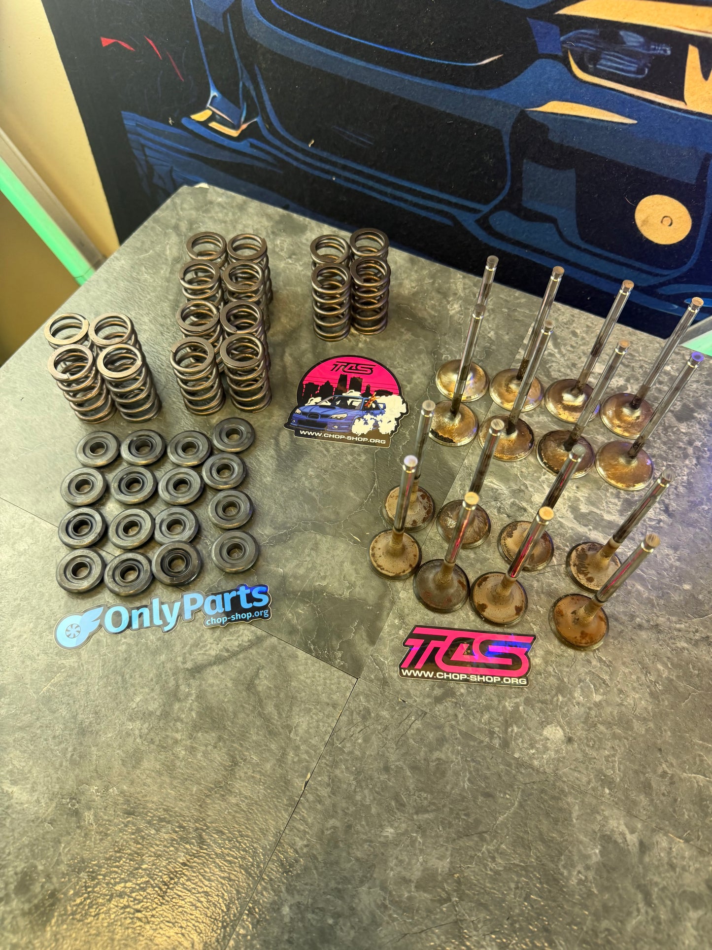 Subaru STi BC valve train WRX SS 32/36 stainless steel valves & spring kit & steel retainers