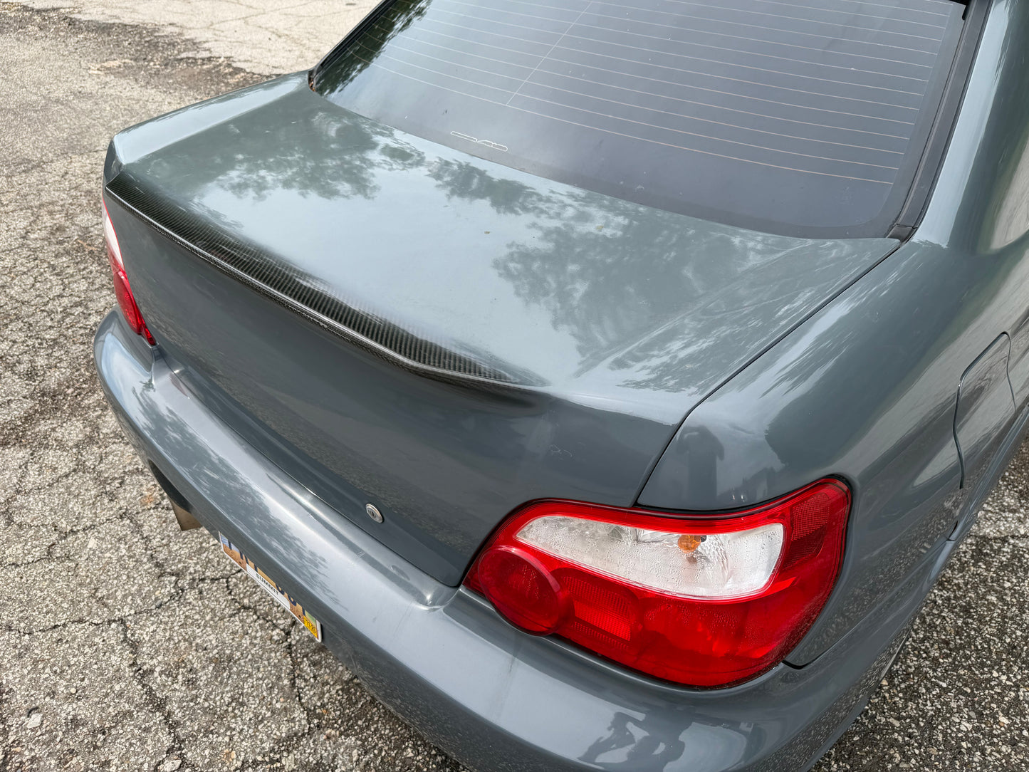 VIS “ demon “ Subaru carbon fiber trunk w/ duckbill wing gurney flap 2002-2007 wrx & Impreza Sedan 04-07 STi