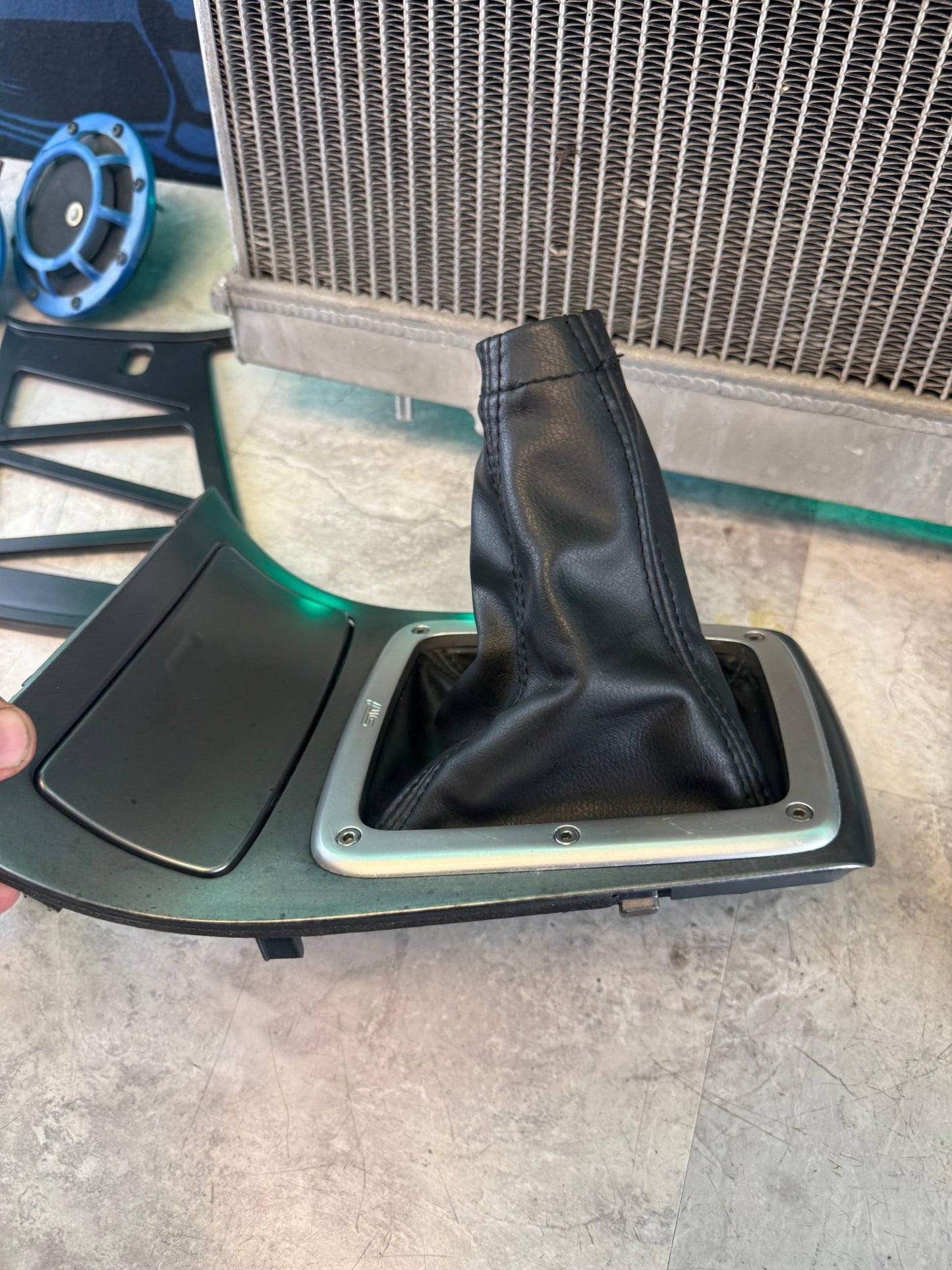 2007 Subaru STi oem six speed shifter trim assembly 05–07 STi w/ trim ring and six port