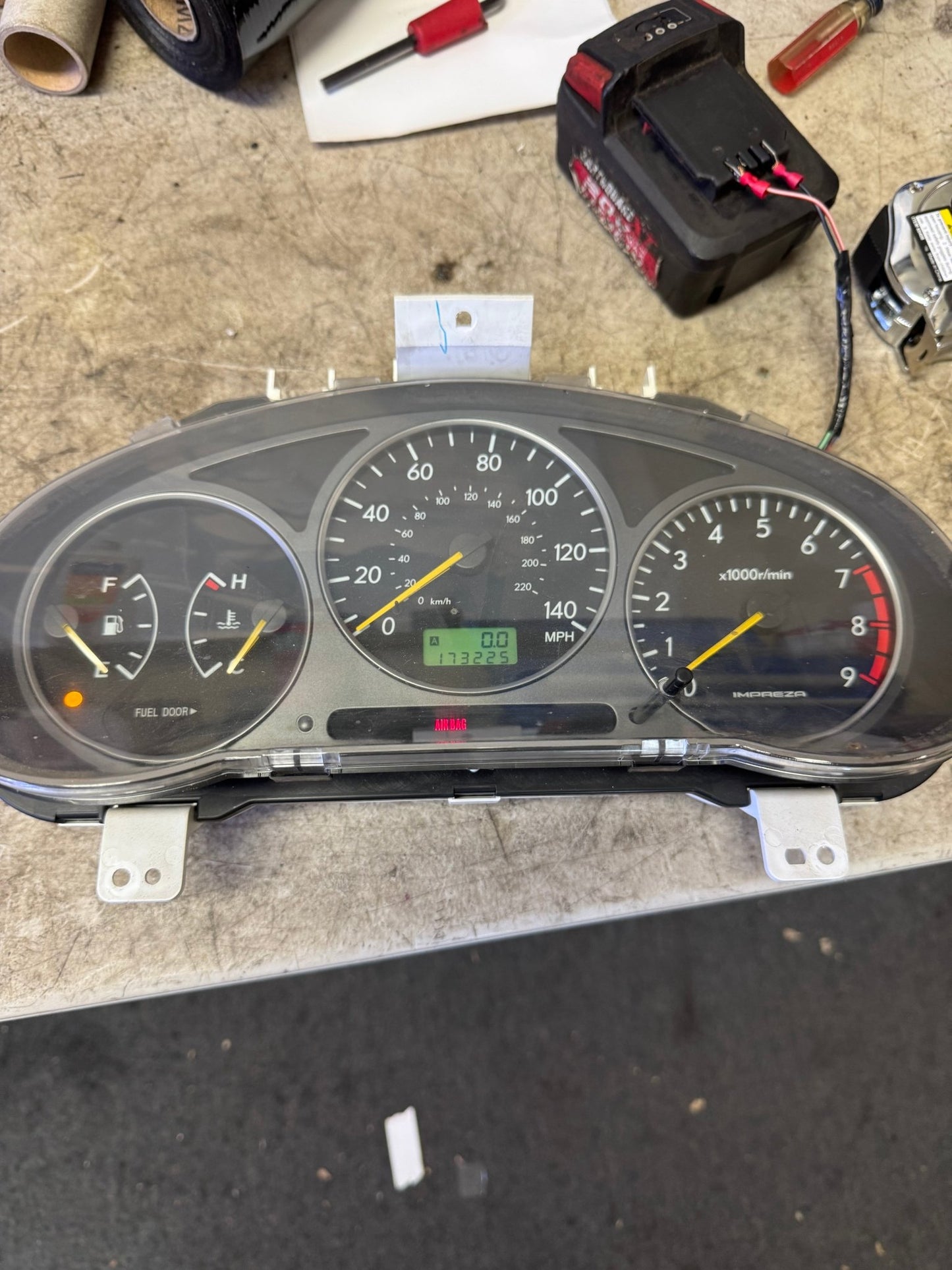OEM 2002 Subaru Impreza WRX Instrument Gauge Cluster 173k TESTED