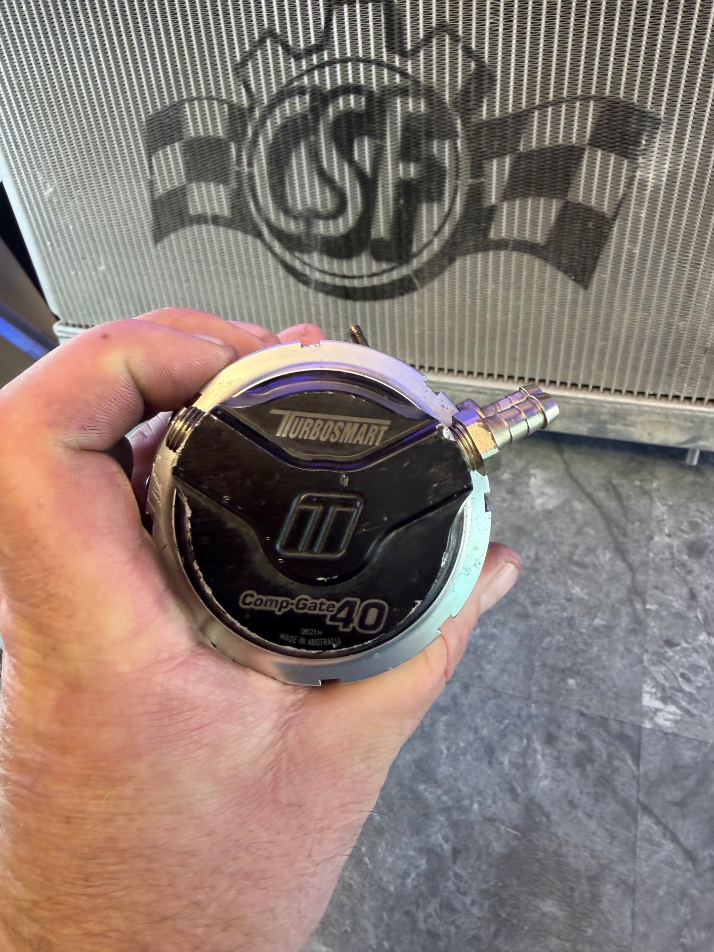 Turbosmart 40 mm comp gate smart gate external wastegate 38 mm Subaru STi & wrx