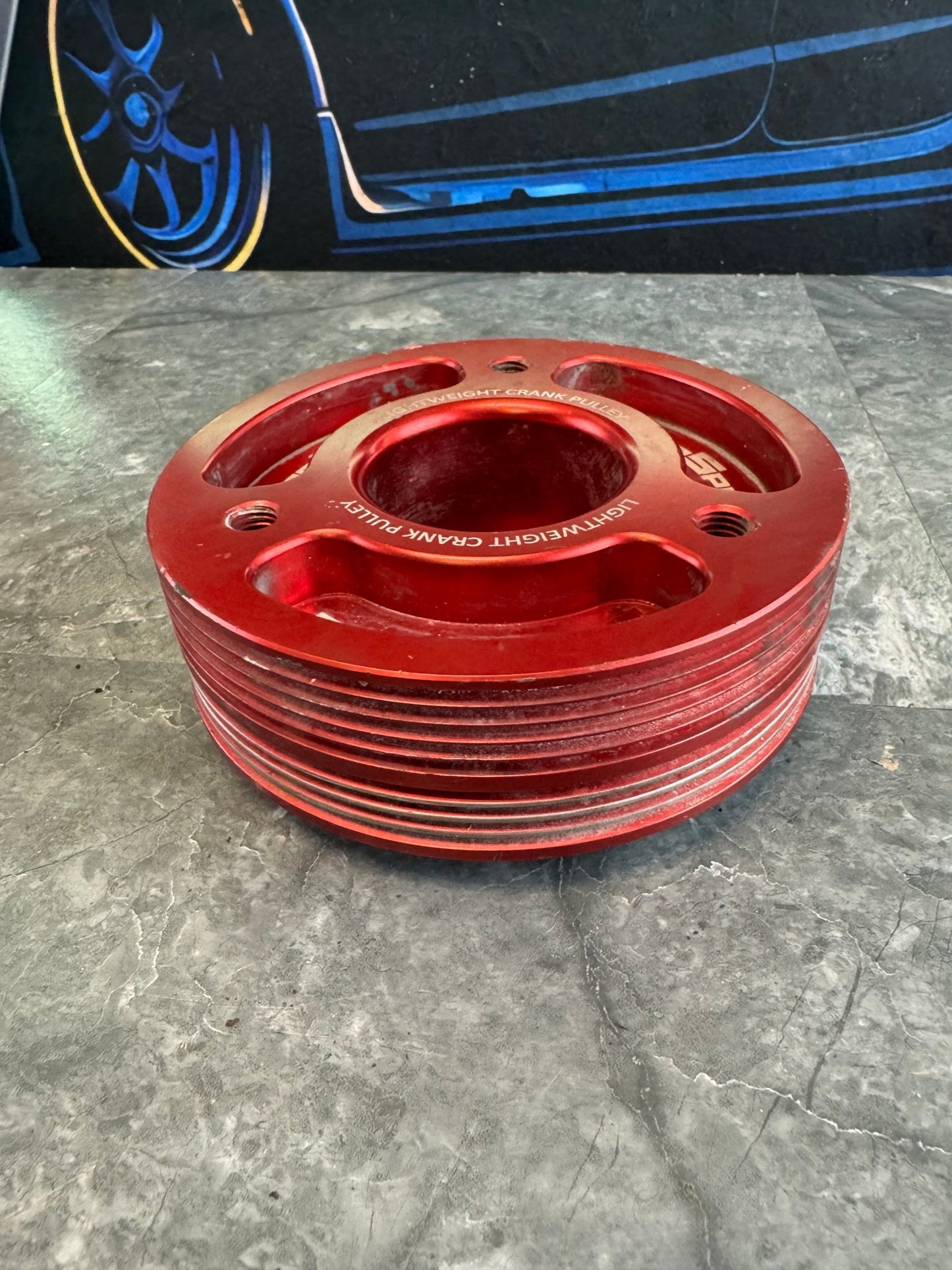 2004-2021 Subaru STi / 2002-2014 Subaru WRX Grimmspeed Light Weight Crank Pulley Red