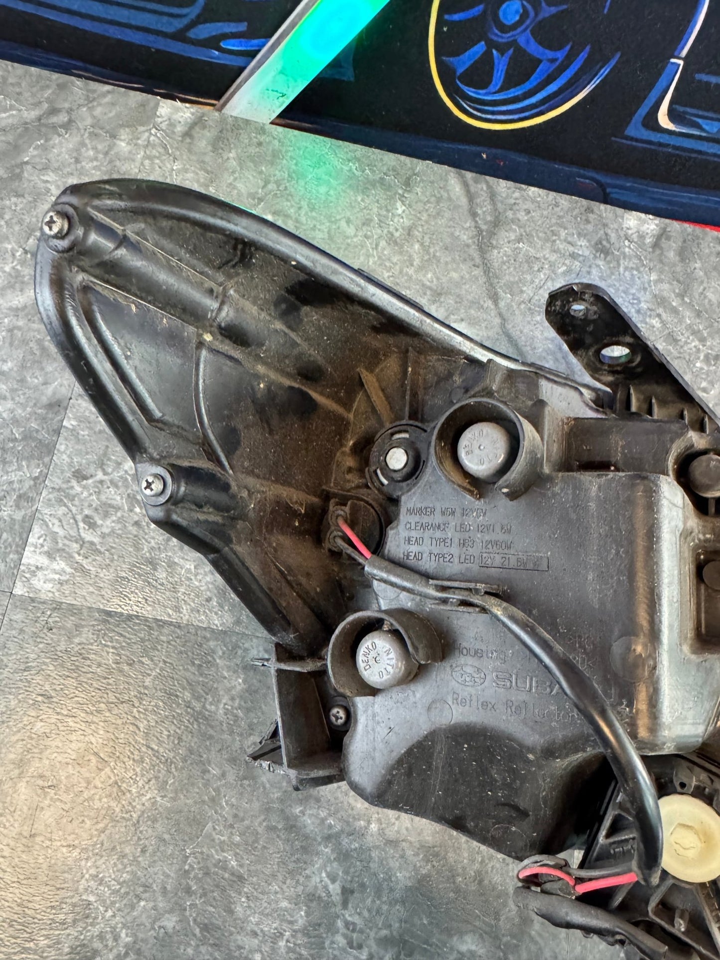 2015-2017 Subaru WRX STi OEM Driver Side Headlight Assembly Damaged For Parts