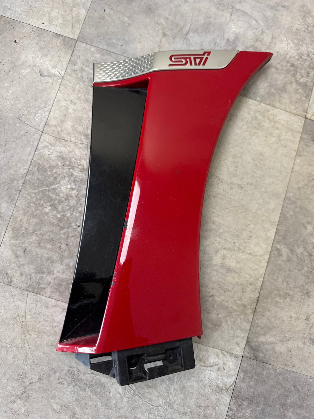 2015-2021 Subaru WRX STi OEM RH Fender Garnish Lightning Red