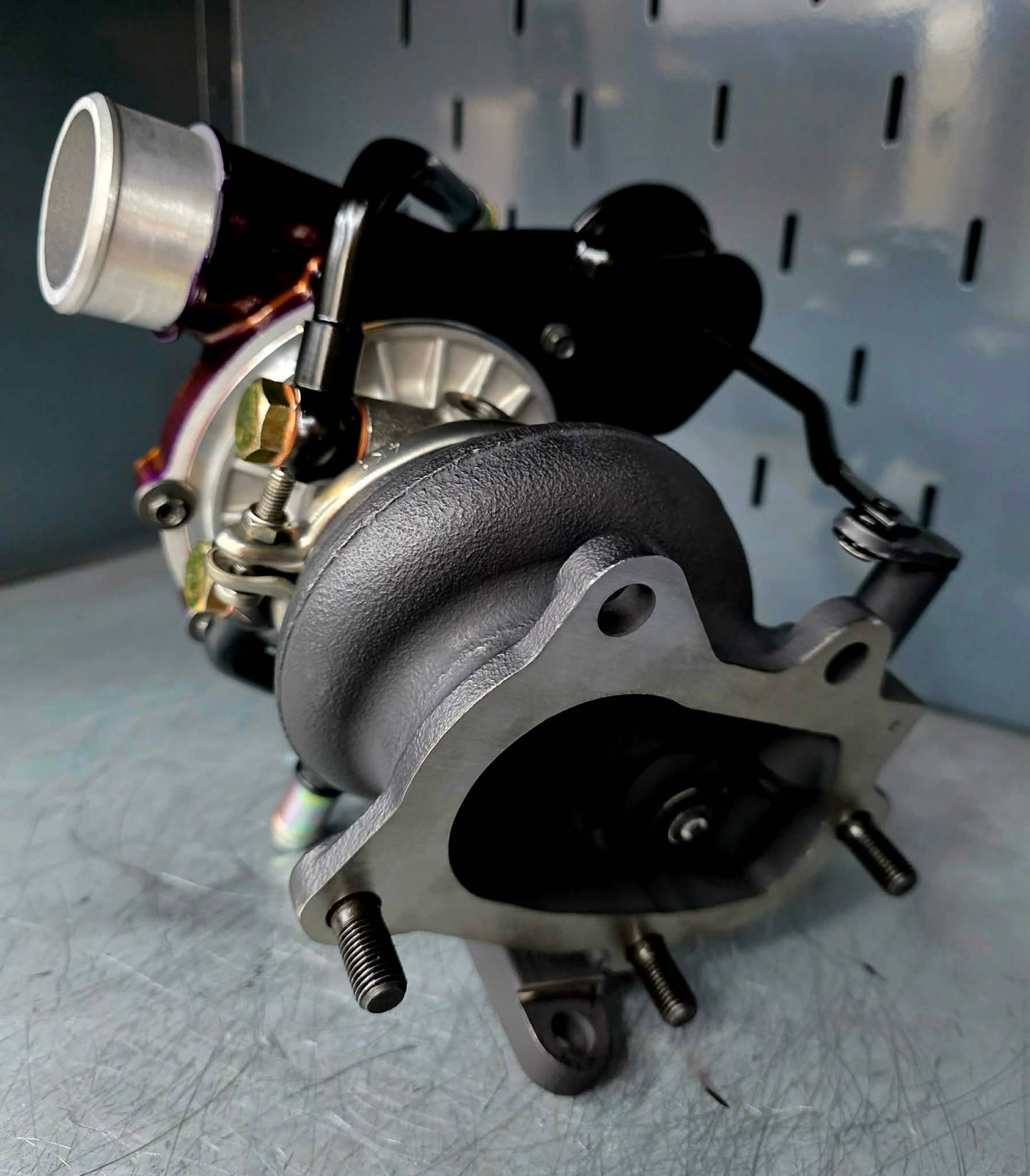 CUSTOM HCFI ball bearing converted VF 48 Subaru STi & wrx w/ billet compressor wheel & BEAUTIFUL powder coat