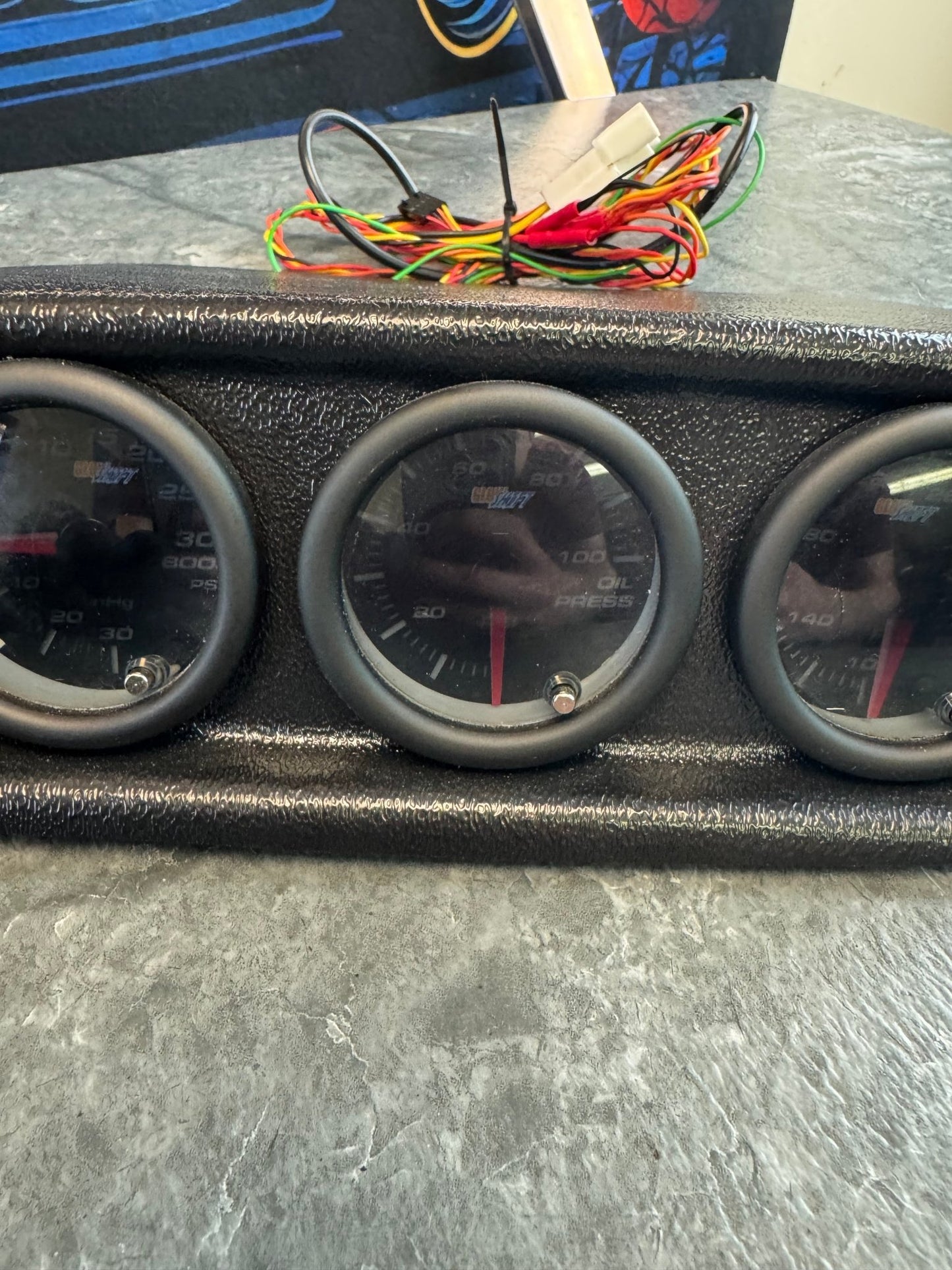 2002-2007 Subaru Impreza WRX STi Glowshift Gauge Kit Boost Oil Pressure/Temp With Perrin Sandwich Plate And Sensors Kit