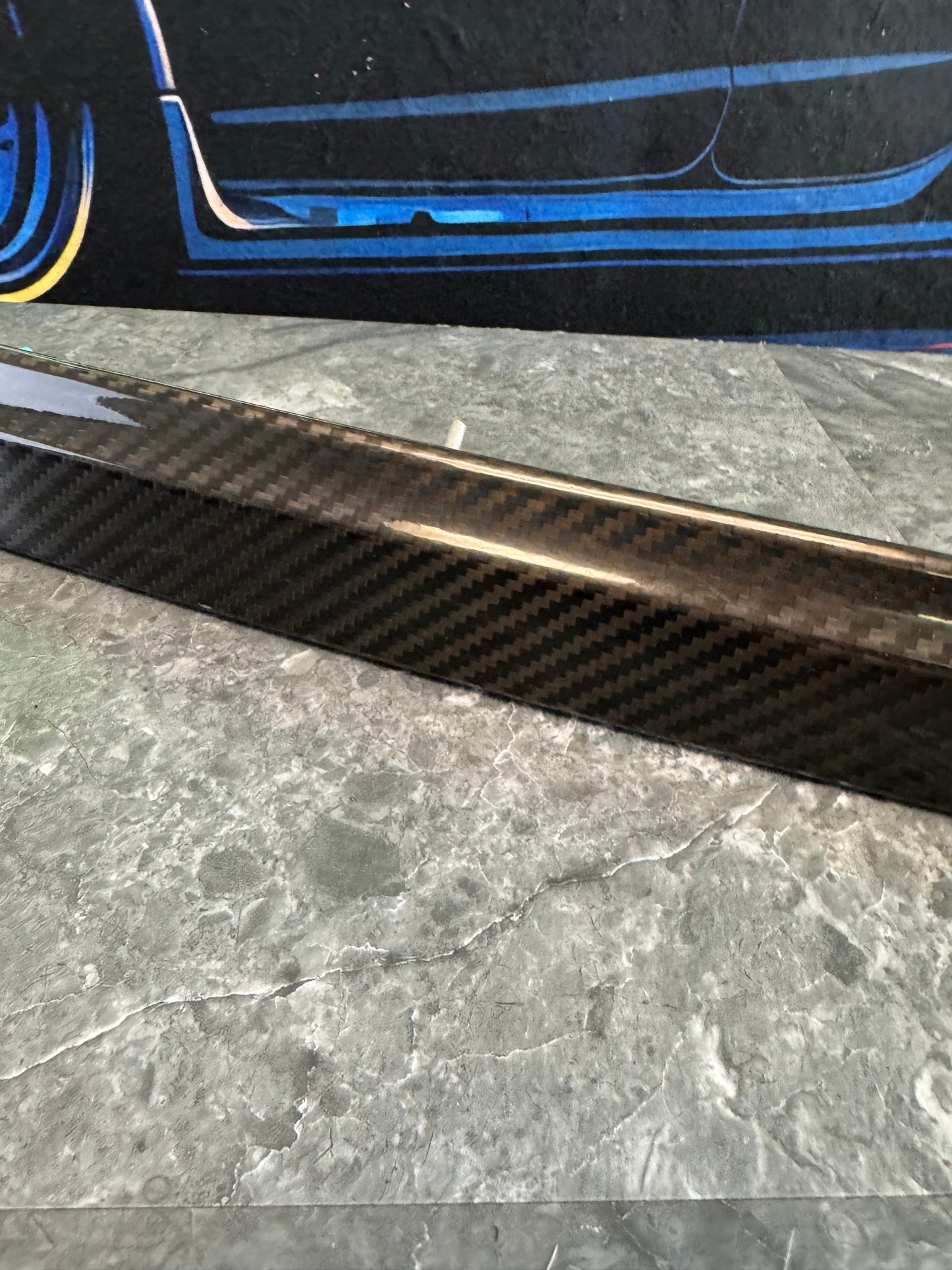 2015-2021 Subaru WRX STi Carbon Fiber Trunk Lid Garnish Trim License Light Panel Silver Underneath