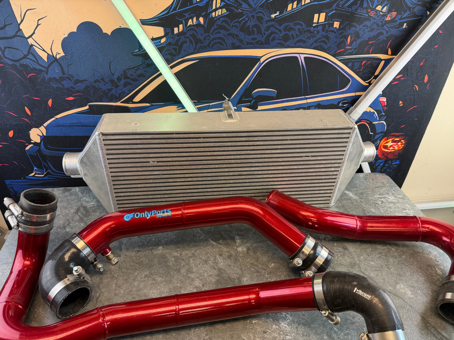 ETS FMIC kit 2015 - 2021 Subaru STi 4” w/ candy painted pipes ( for use with rotated bw & PW street manifold )