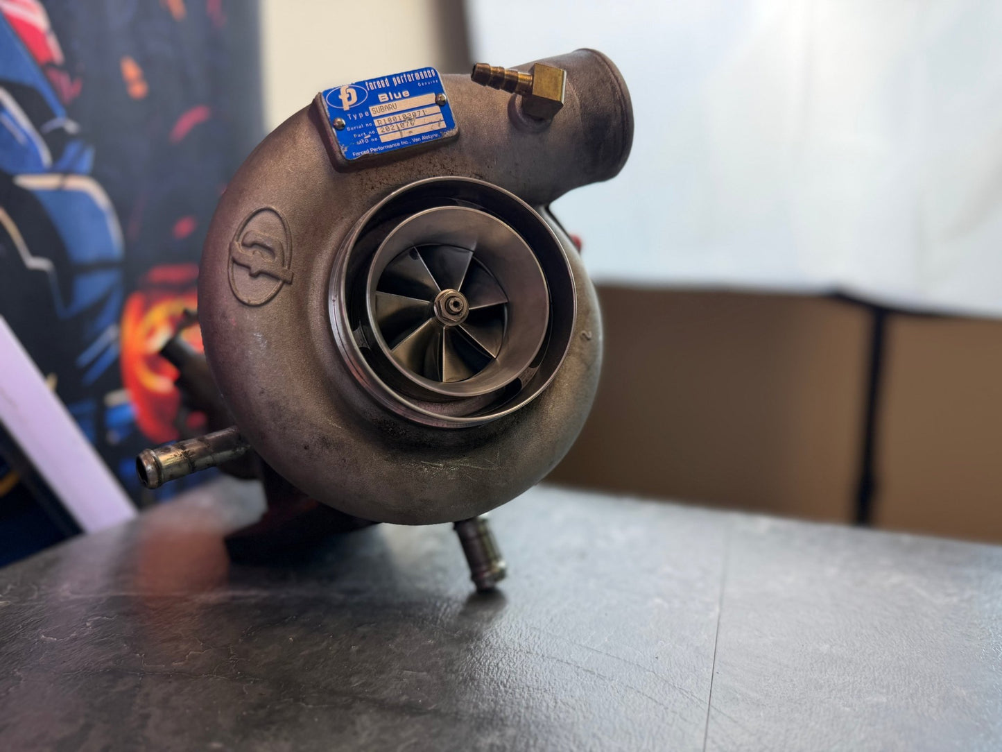 FP BLUE turbo charger Subaru STi & wrx 84 mm FAP cover JOURNAL BEARING WELDED BILLET