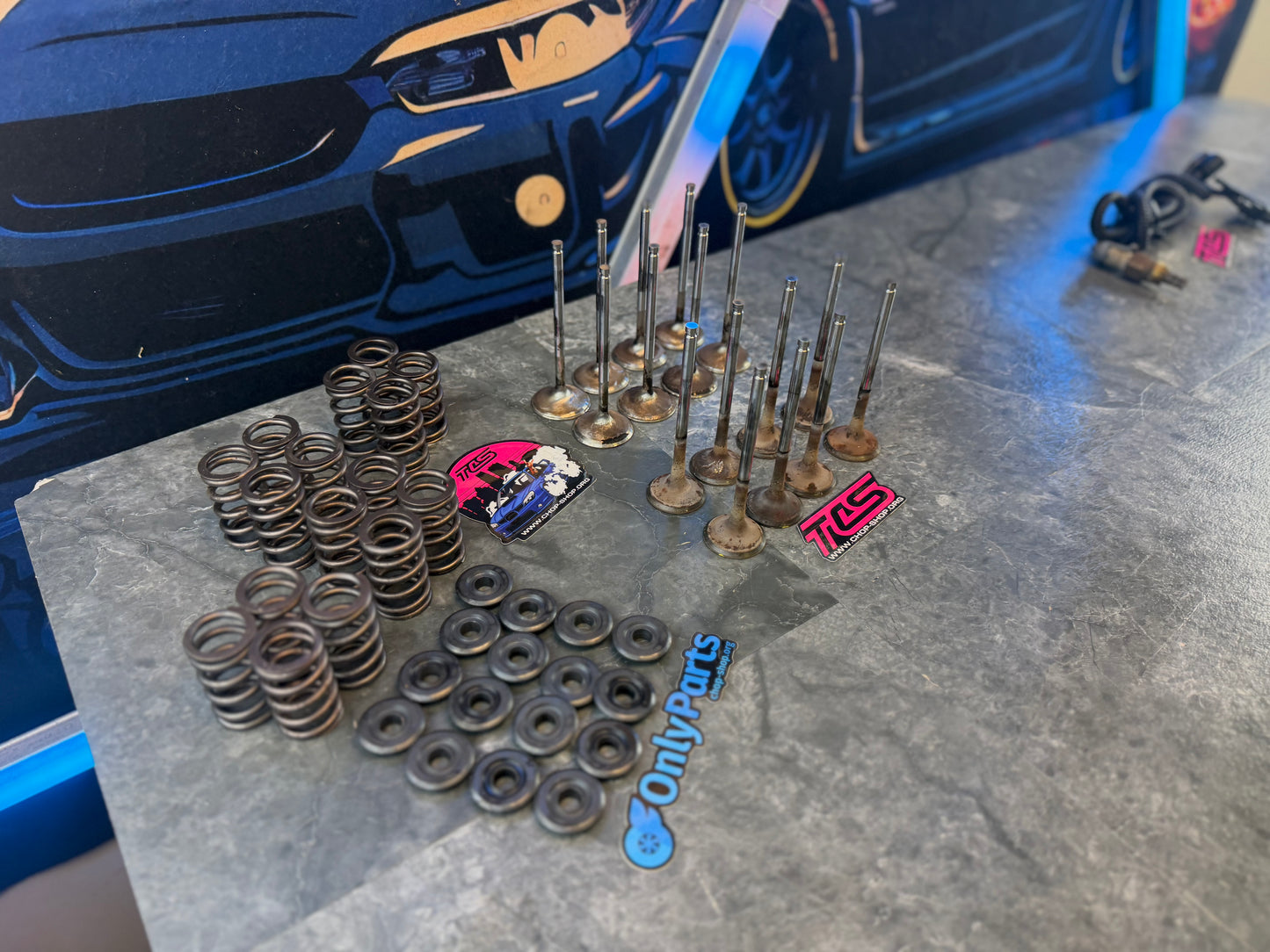 Subaru STi BC valve train WRX SS 32/36 stainless steel valves & spring kit & steel retainers