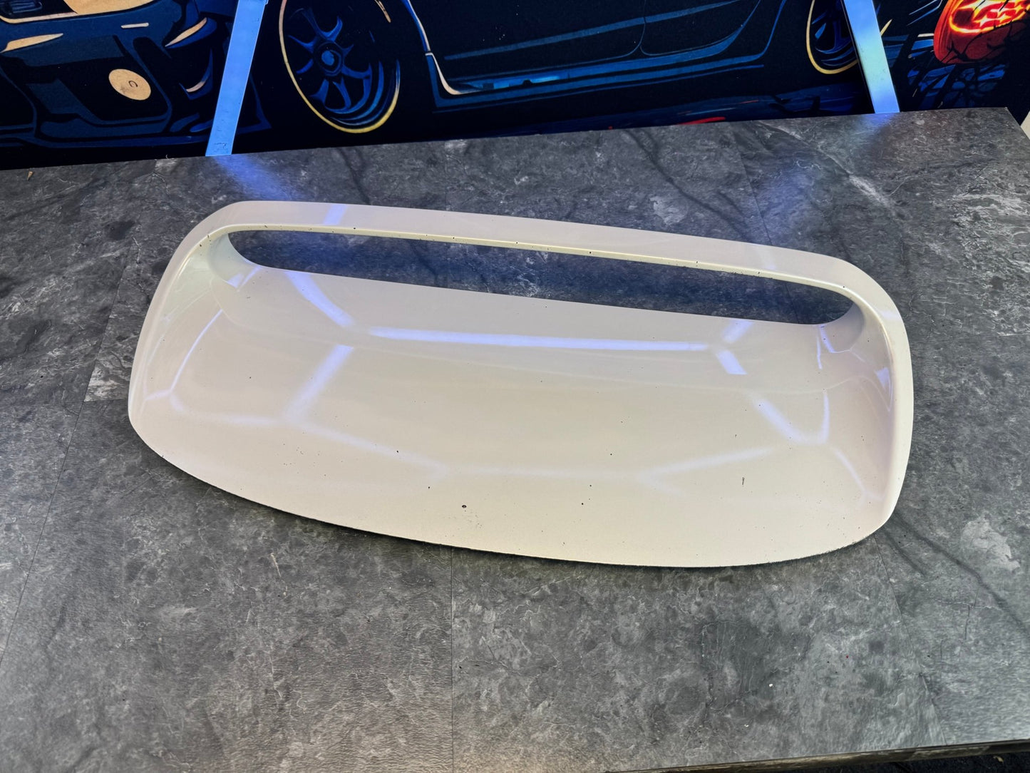 2008-2014 Subaru WRX STI OEM Hood Scoop White Vent Genuine Assembly
