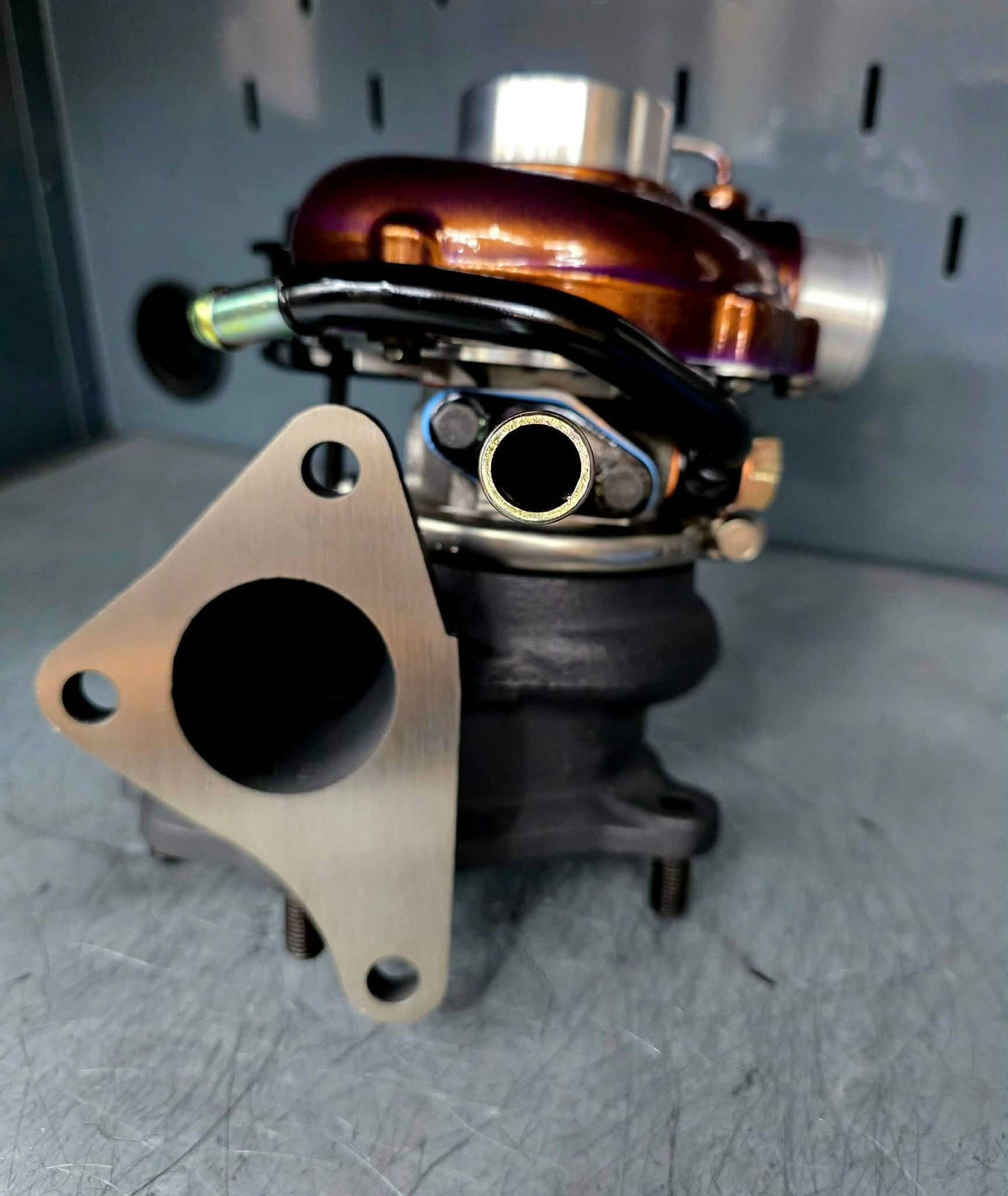 CUSTOM HCFI ball bearing converted VF 48 Subaru STi & wrx w/ billet compressor wheel & BEAUTIFUL powder coat