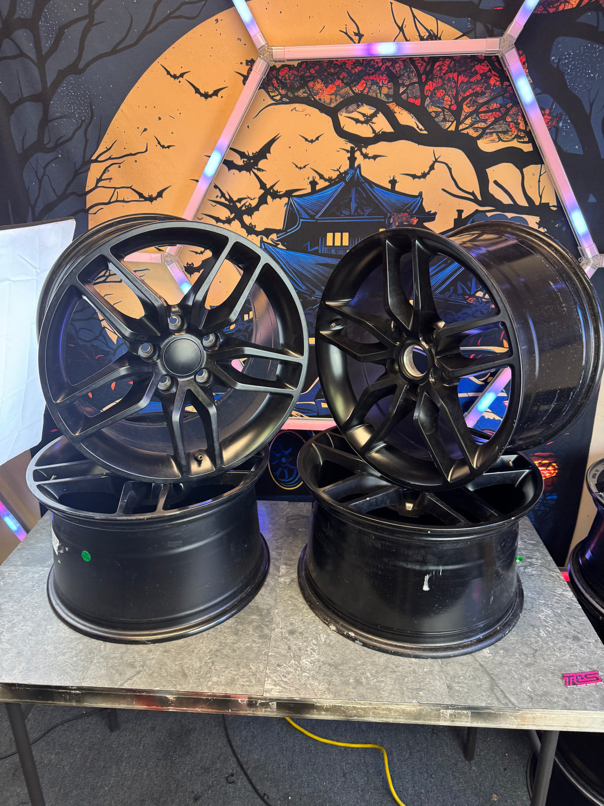 Aftermarket OE CV27 C7 Corvette Stingray Style Wheels Set Of 4 17x9.5 +54 5x120.65