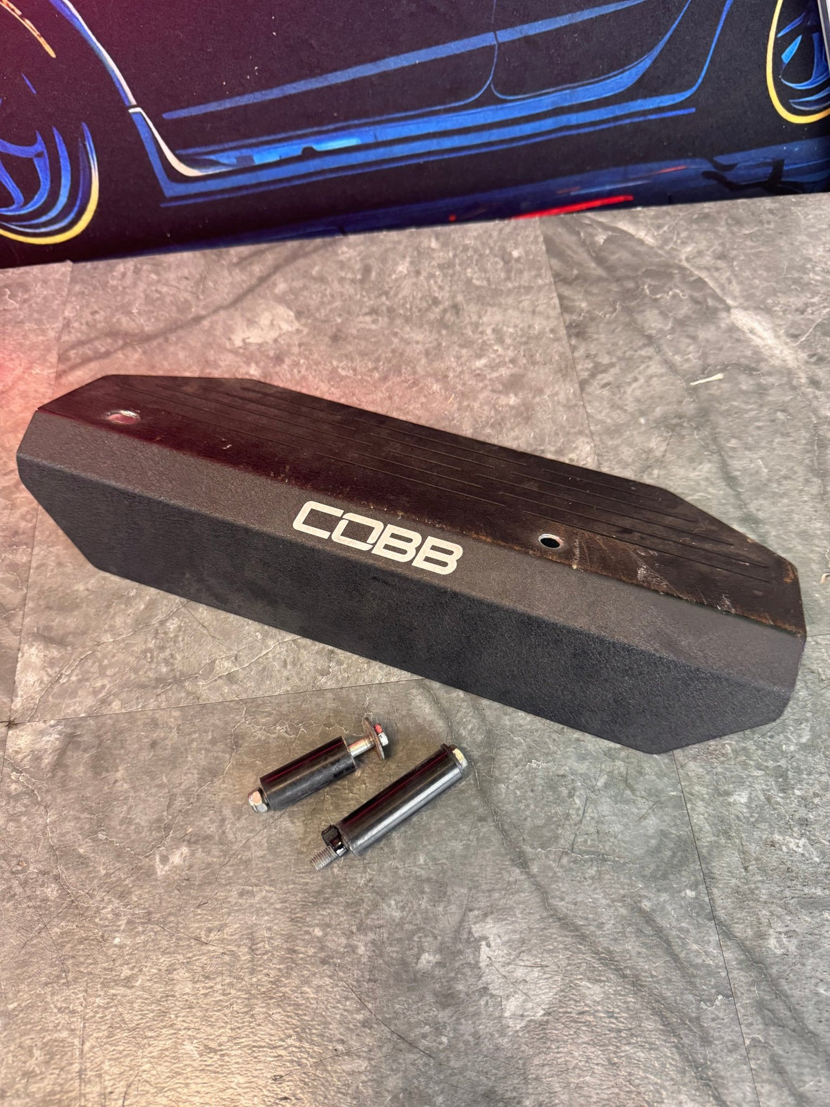 2008-2021 WRX STi Cobb Alternator Cover Plate Shield Black