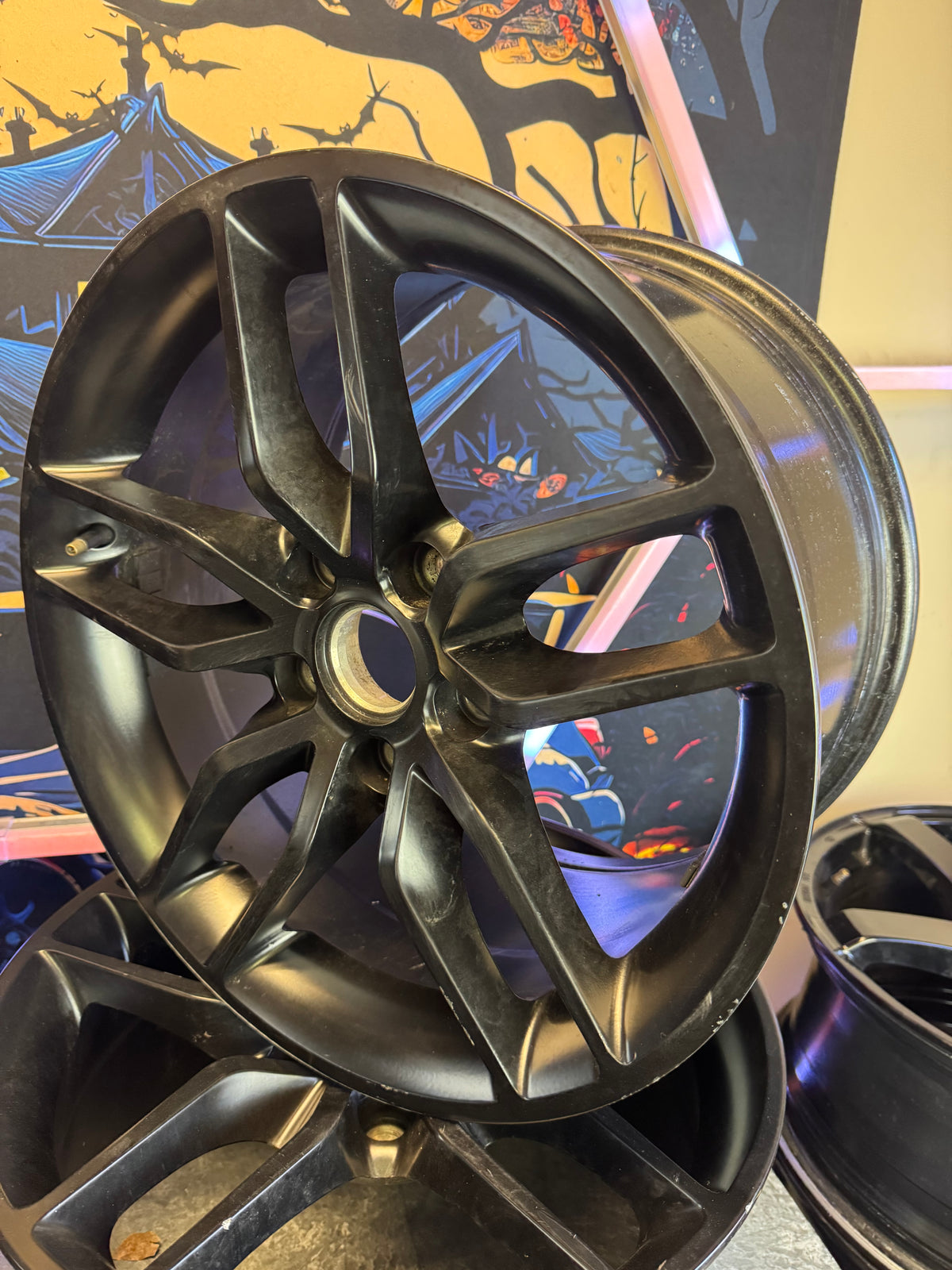 Aftermarket OE CV27 C7 Corvette Stingray Style Wheels Set Of 4 17x9.5 +54 5x120.65