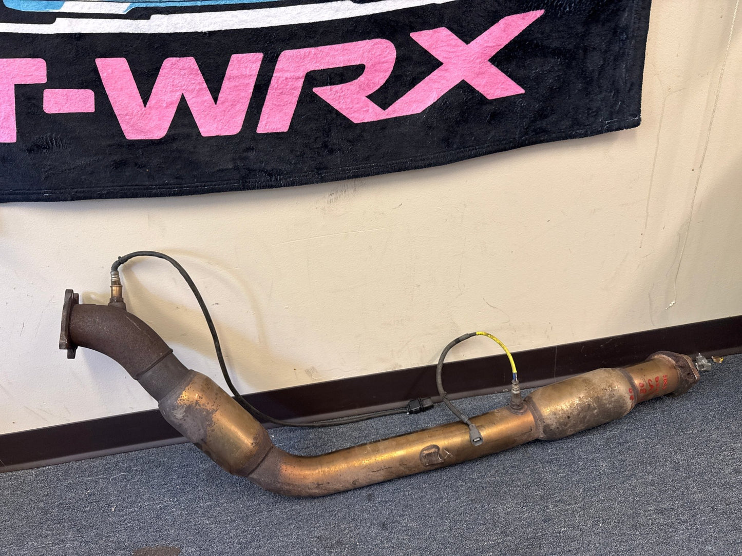 HKS Downpipe Cast Bellmouth / Twin-Catted / Dual O2 Bungs 08-14 WRX 08-17 STi