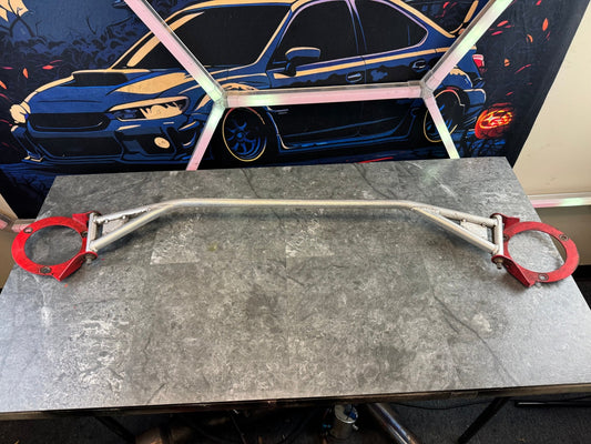 2002-2007 Subaru WRX / 2004-2007 Subaru STi Front Strut Bar Brace Red (Strut Wall)