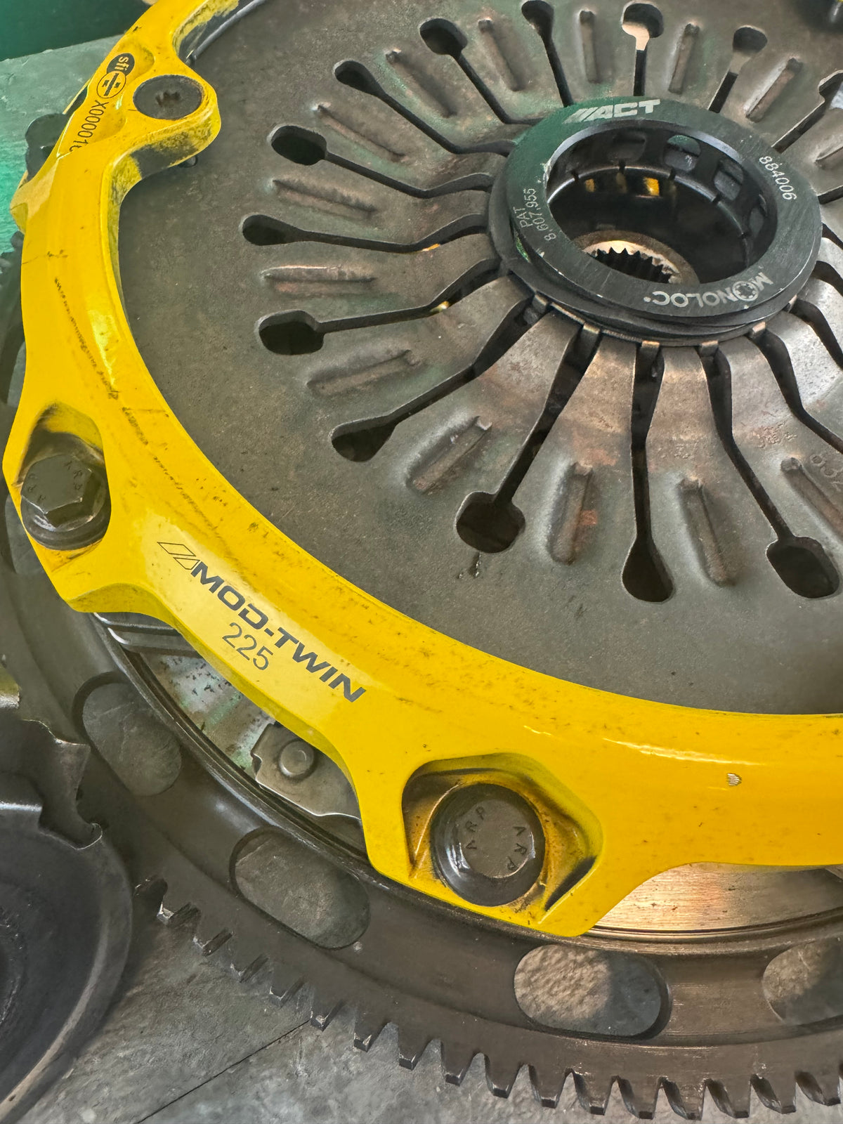 2004-2021 Subaru WRX STi ACT Mod-Twin 225 Extreme 6-Puck Sprung Street Clutch Kit Organic Disk With Monolock Collar
