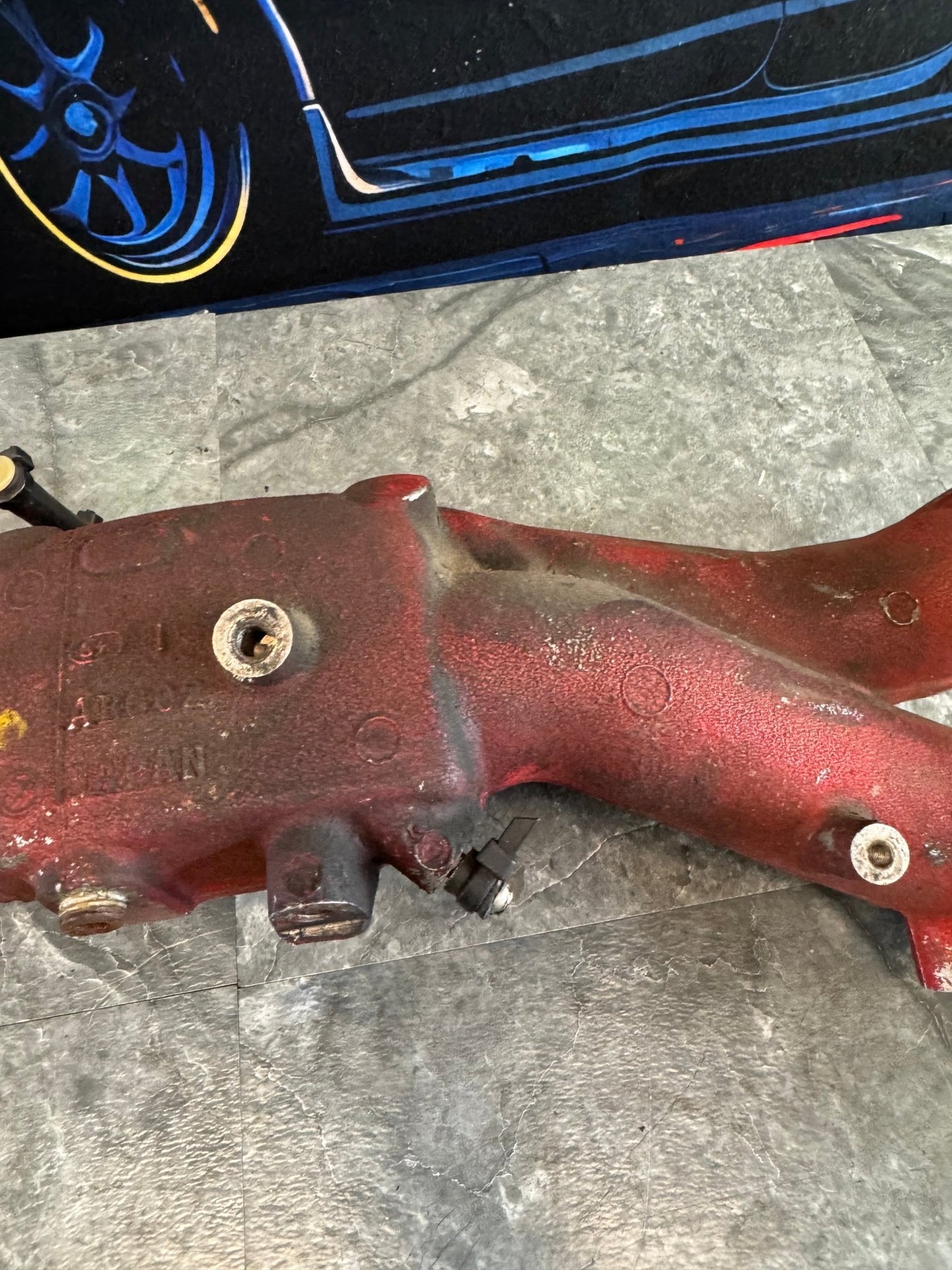 2004-2007 Subaru Impreza WRX STi OEM Intake Manifold Assembly Red