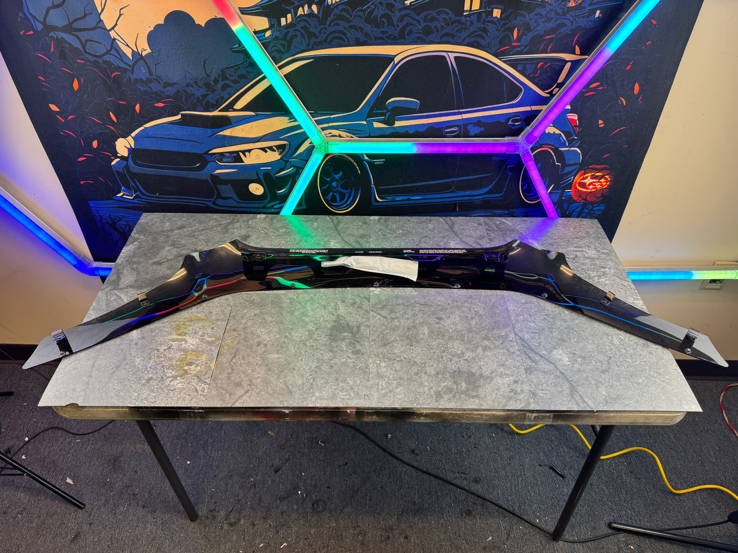 2004-2005 Subaru WRX STi OEM Acrylic Hood Deflector Bug Shield Trim Assembly