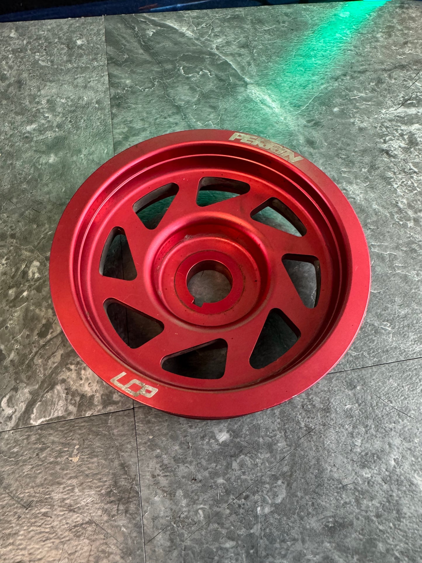 2004-2021 Subaru STi / 2002-2014 Subaru WRX Perrin Light Weight Crank Pulley Red