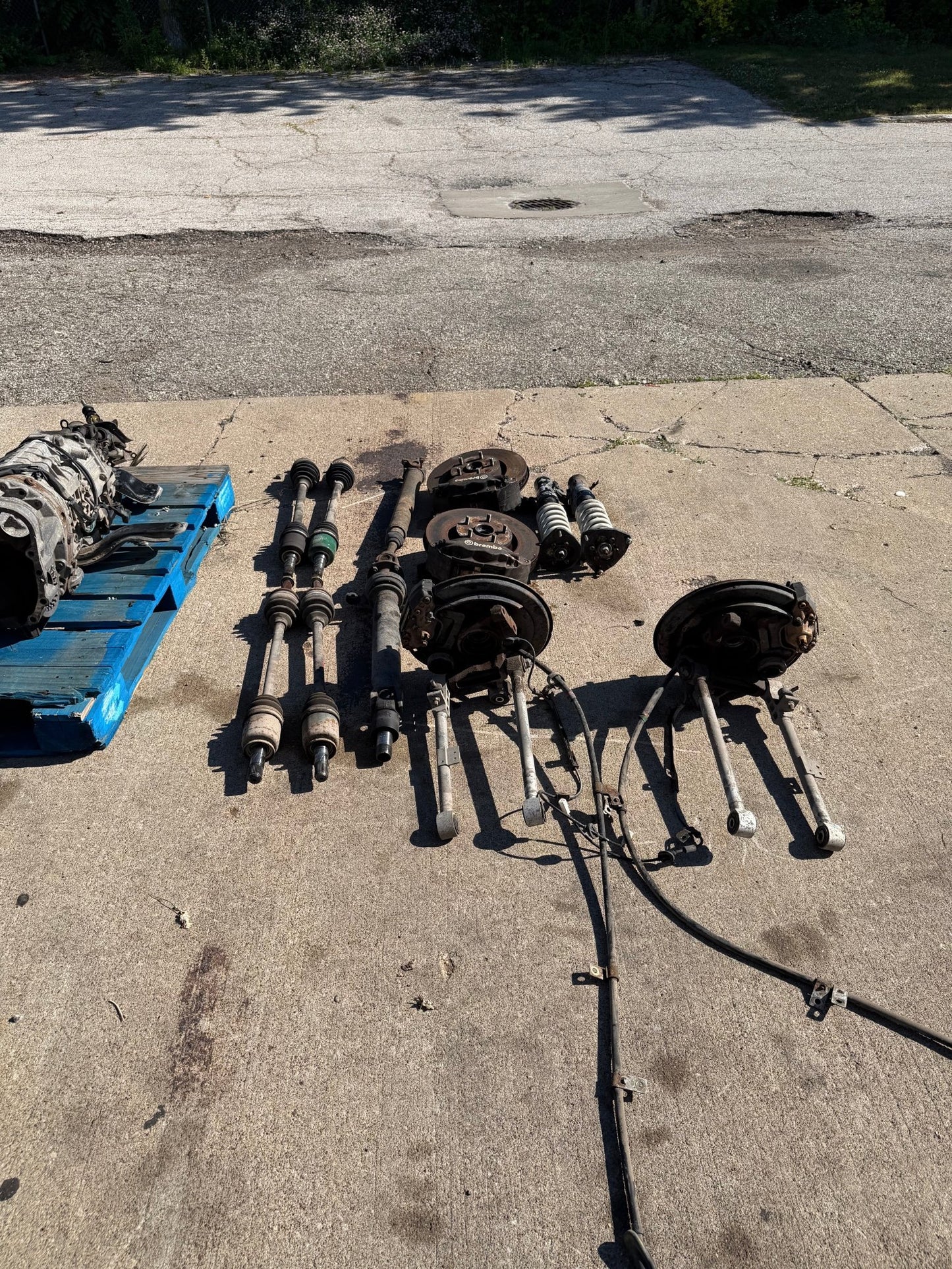 2002 - 2007 wrx 04-07 subaru  STi 6 speed transmission swap package for wrx DCCD brembos r 180 I wire