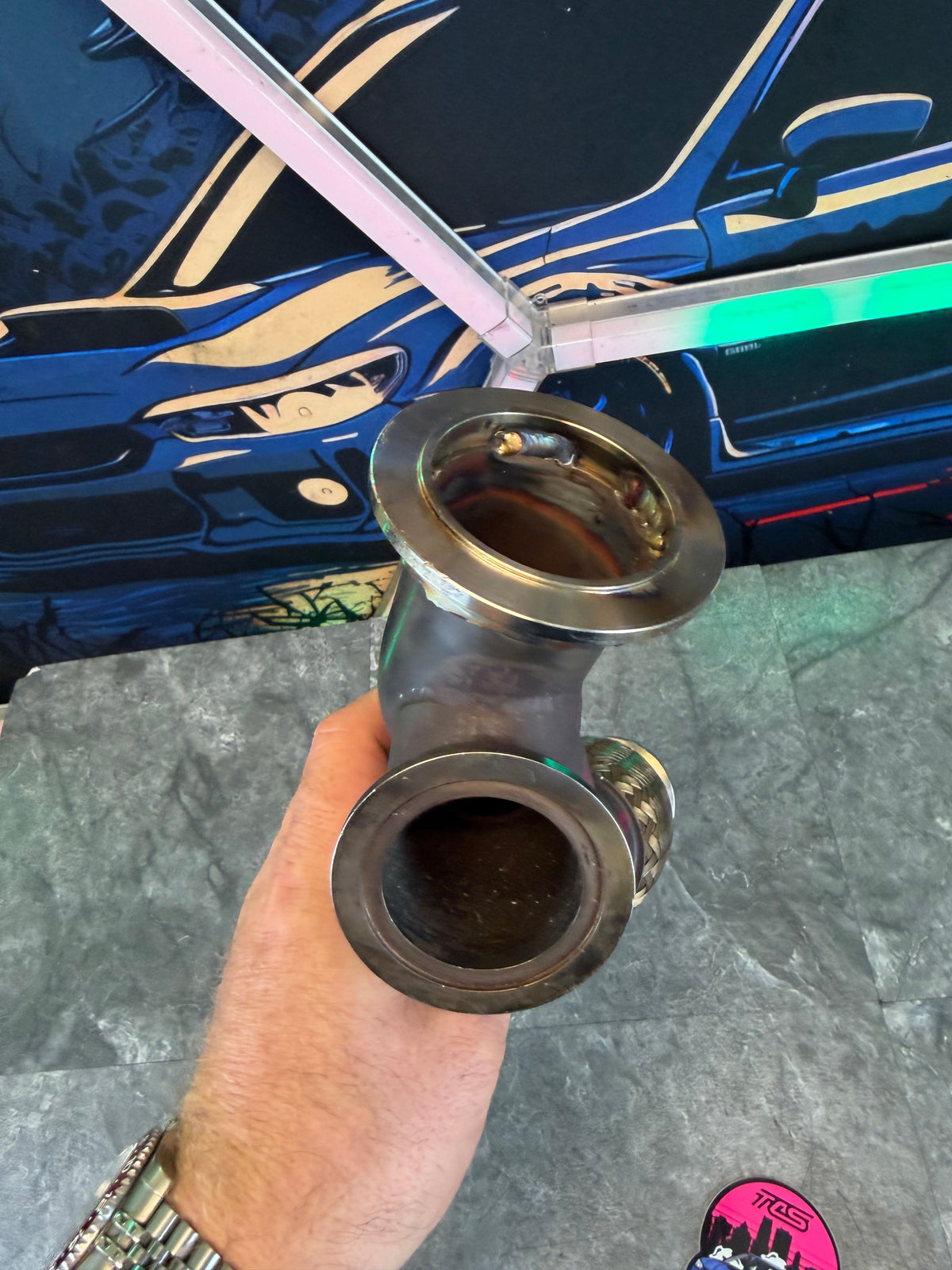 Custom GrimmSpeed 44mm EWG Up Pipe for Subaru WRX and STI, V-Band Inlet and Outlet