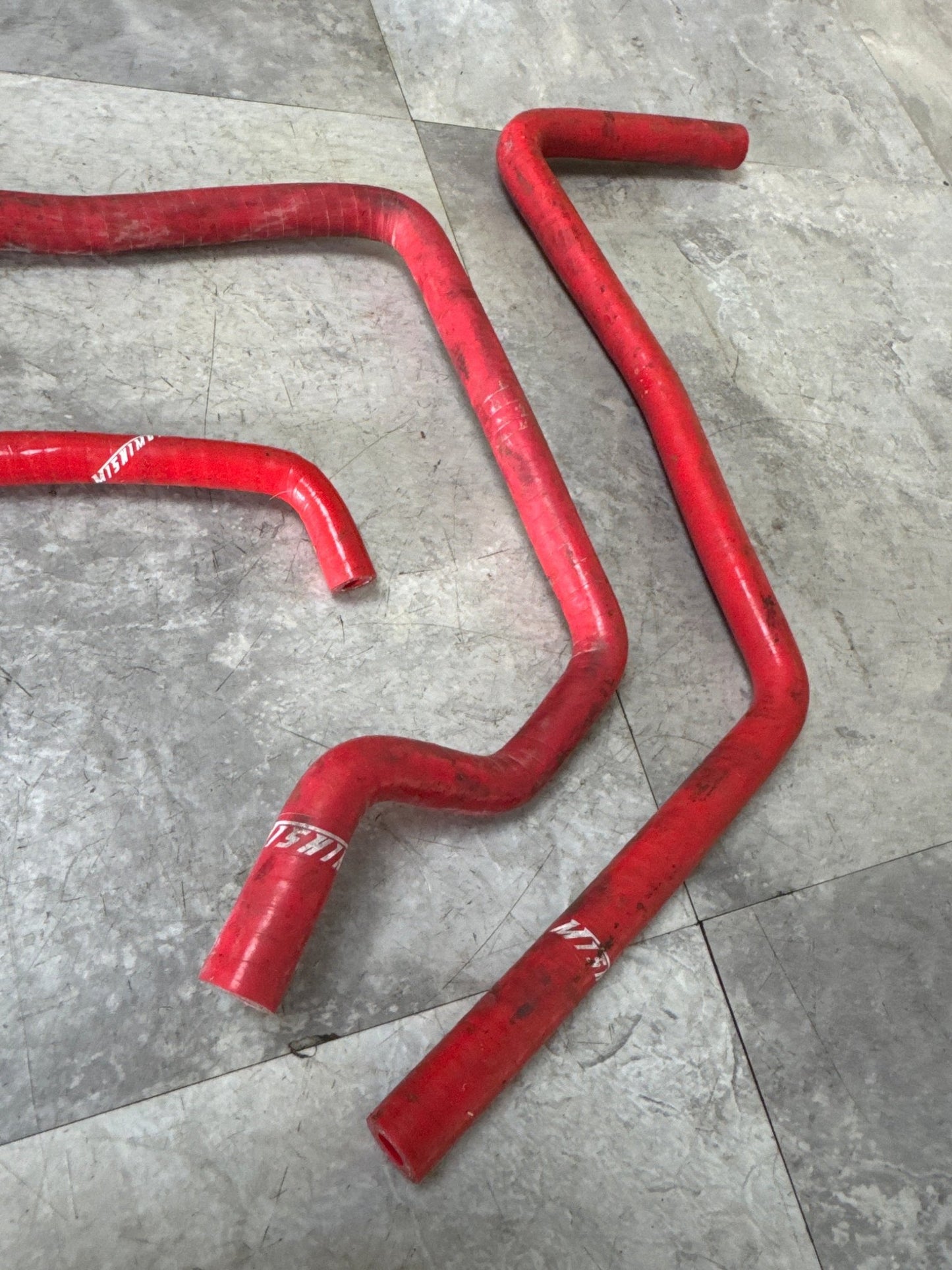 Red Mishimoto INCOMPLETE Silicone Ancillary Hose Kit (3/7) 2001-2005 Subaru Impreza WRX