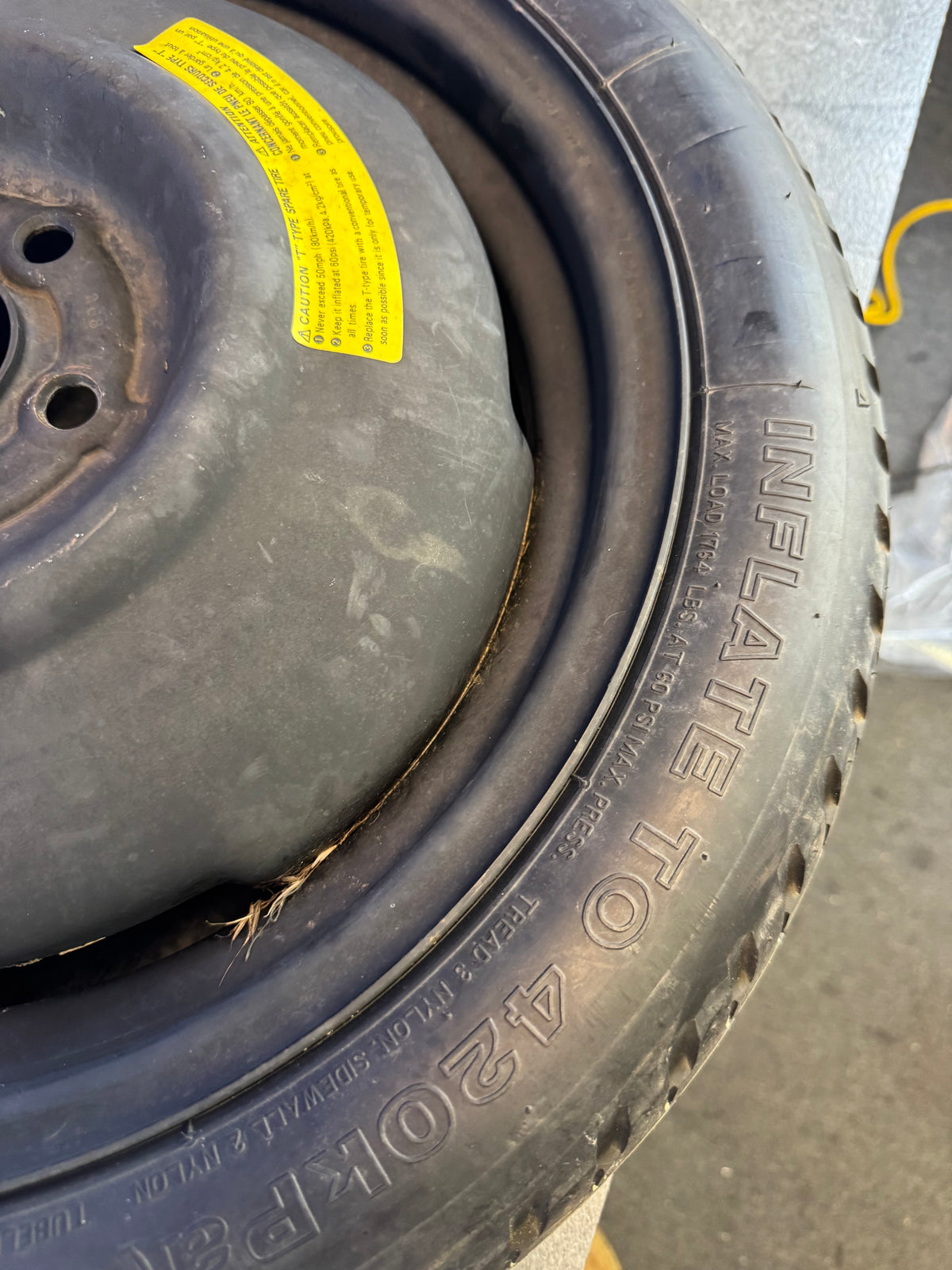 2004 Subaru WRX STi / 2006-2007 Subaru WRX OEM Subaru Spare Tire Emergency Tire Wheel Spare Donut