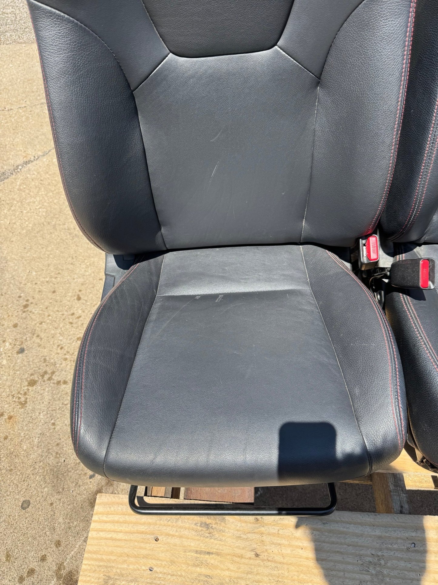 2008-2014 Subaru WRX OEM Seat Set Passenger Driver Front Leather Heated Seats Pair