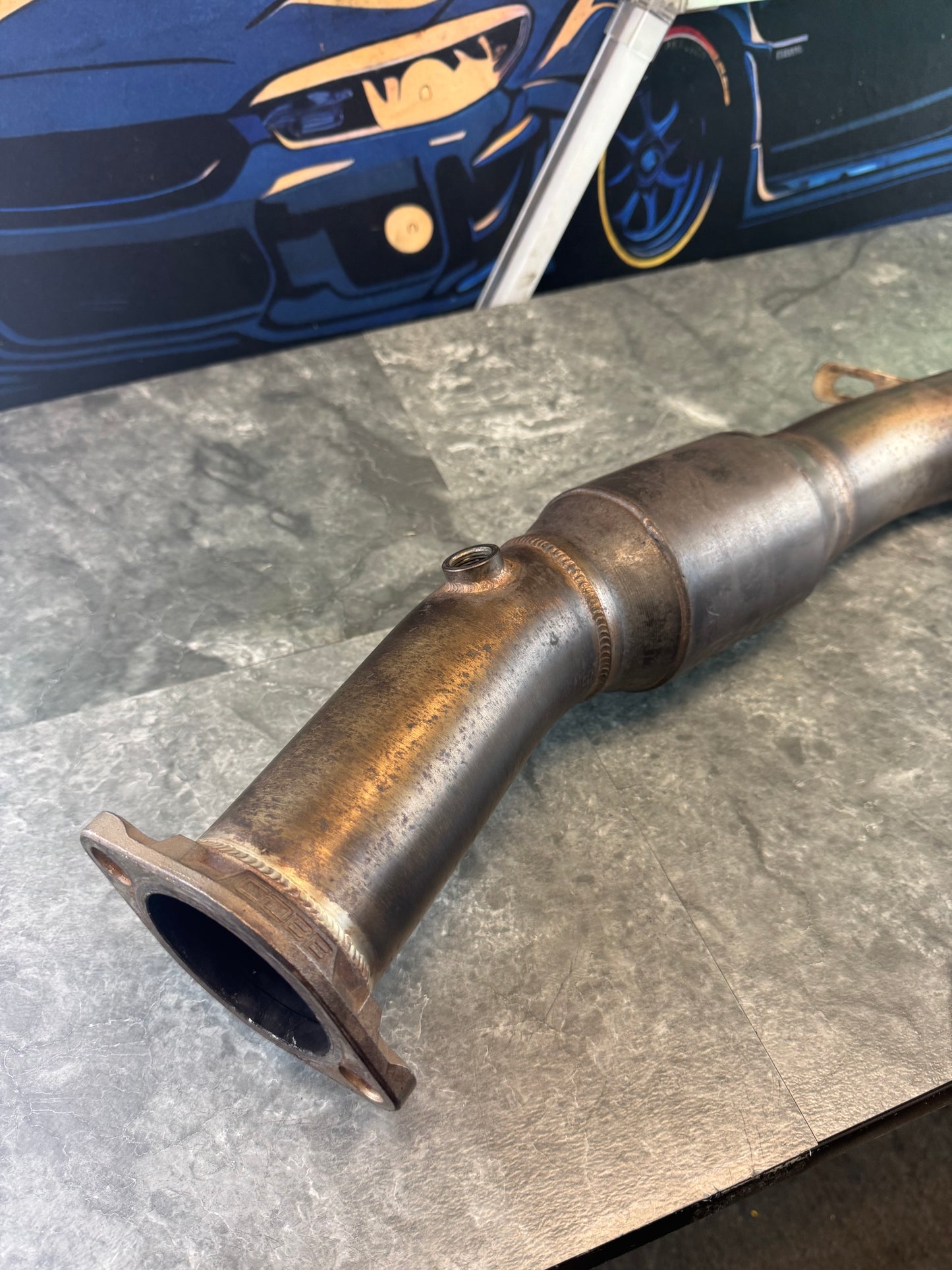 2008-2014 Subaru WRX STi Cobb Tuning GESi 3-Inch High Flow Catted Dual Bung Downpipe